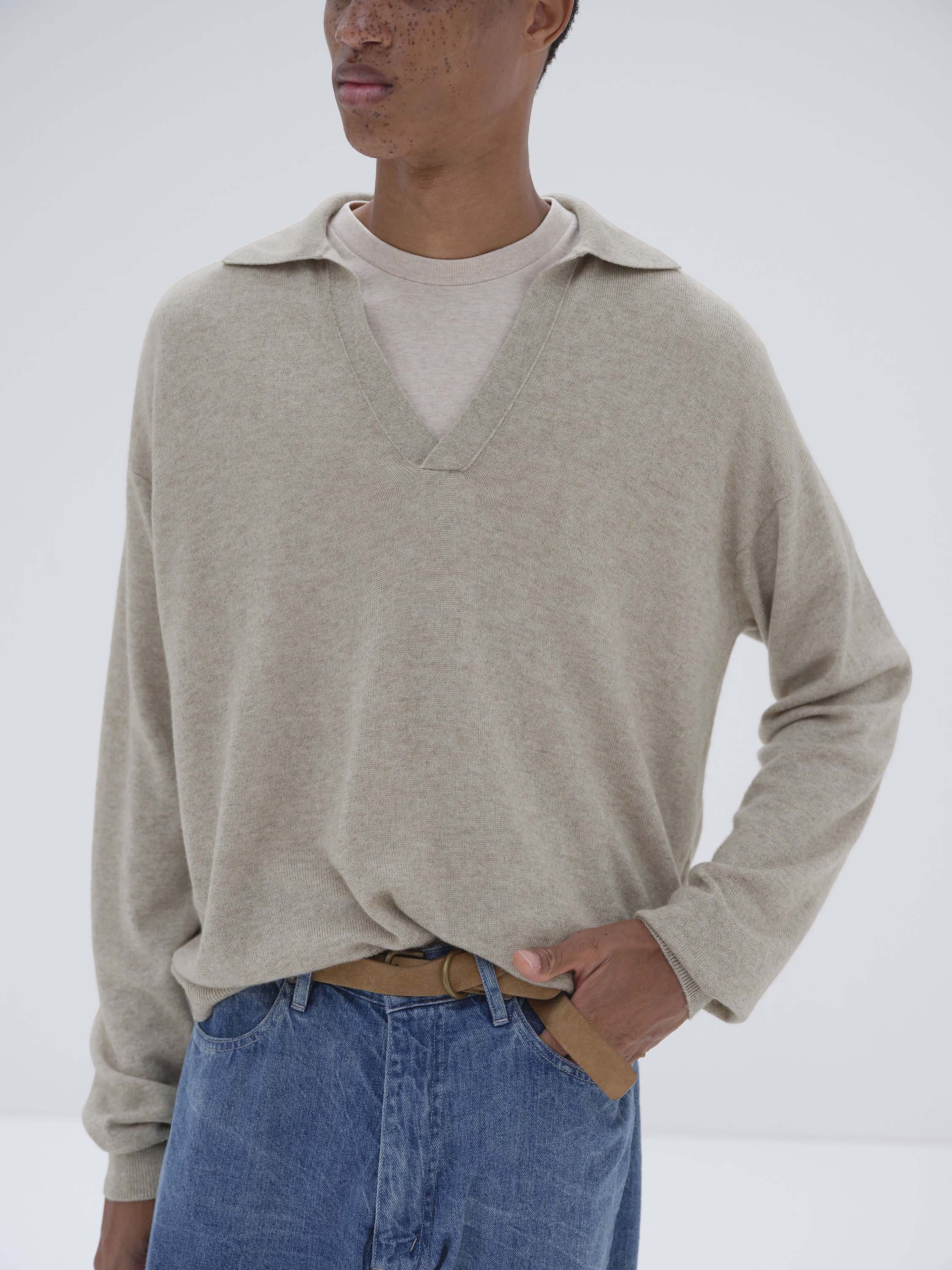 auralee CASHMERE SILK KNIT SKIPPER POLO - ニット/セーター