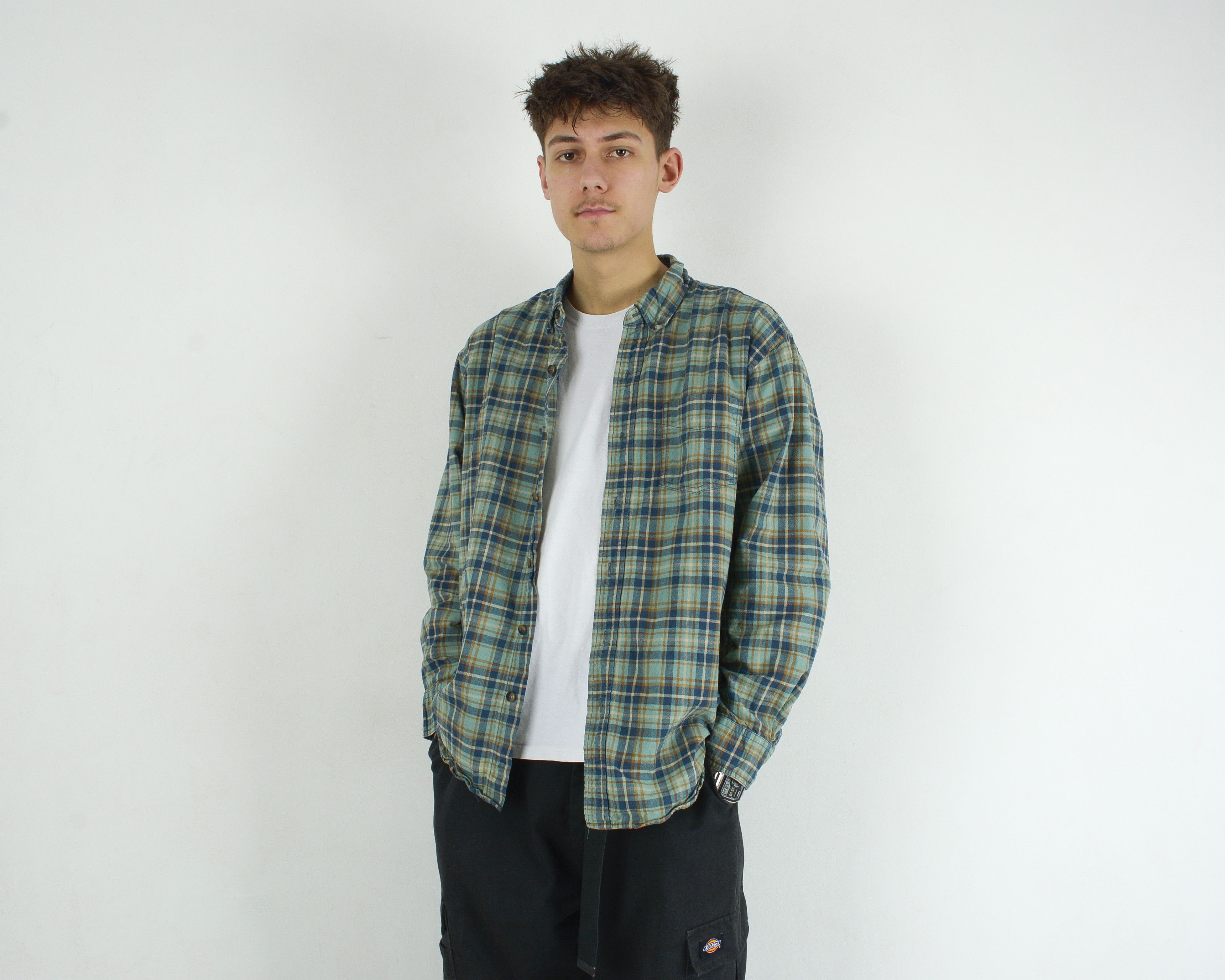 SCHMIDT × Vintage SCHMIDT Workwear L Men's Casual Shirt, Plaid Cotton Check Size US L / EU 52-54 / 3 - 1 Thumbnail