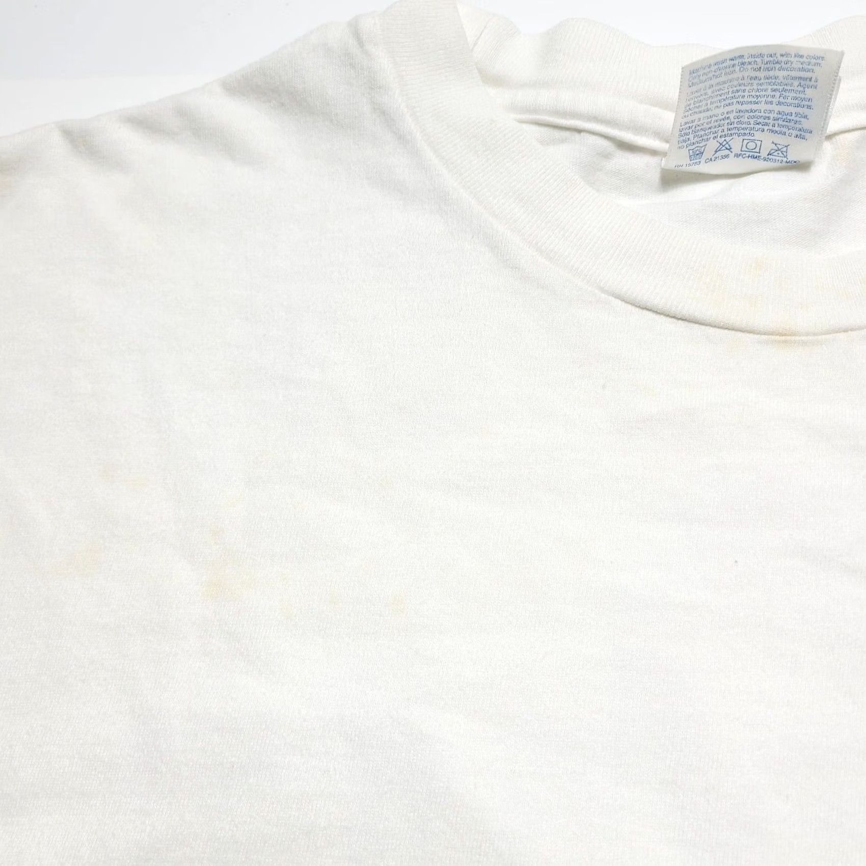Hanes VINTAGE Dockers Khakis Promo T-Shirt Hanes Size XL White Crew Neck Short Sleeve Cotton Men United States USA Solid T-Shirt Mens Size US XL / EU 56 / 4 - 5 Thumbnail