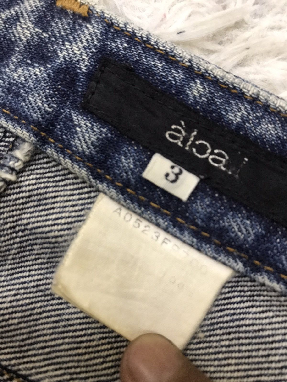 Designer 🔥Flare🔥 Vintage Alcali Distressed Denim Jeans Size US 29 - 9 Thumbnail