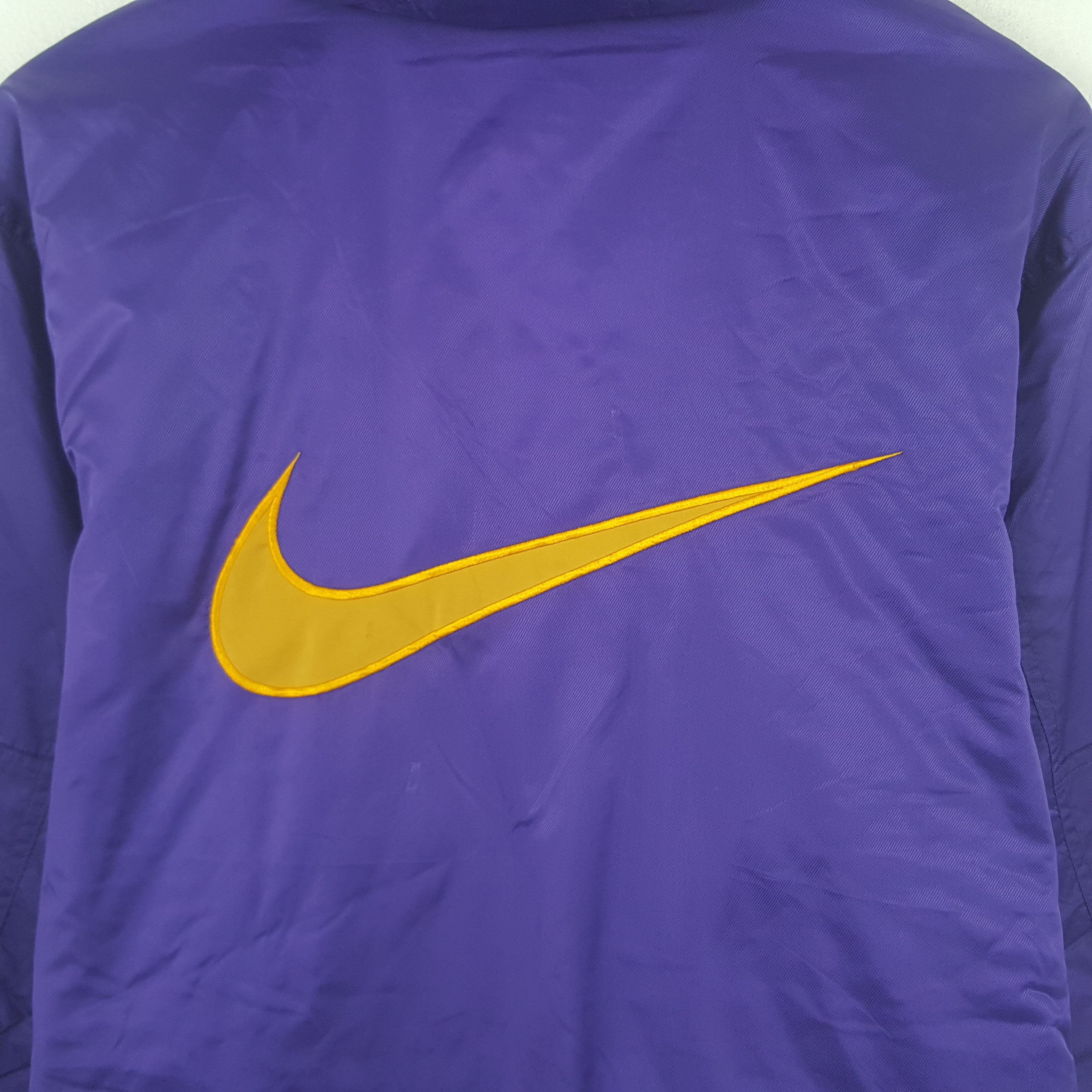 Nike × Vintage Vintage Nike Swoosh Zipper Long Winter Jacket Size US L / EU 52-54 / 3 - 2 Thumbnail