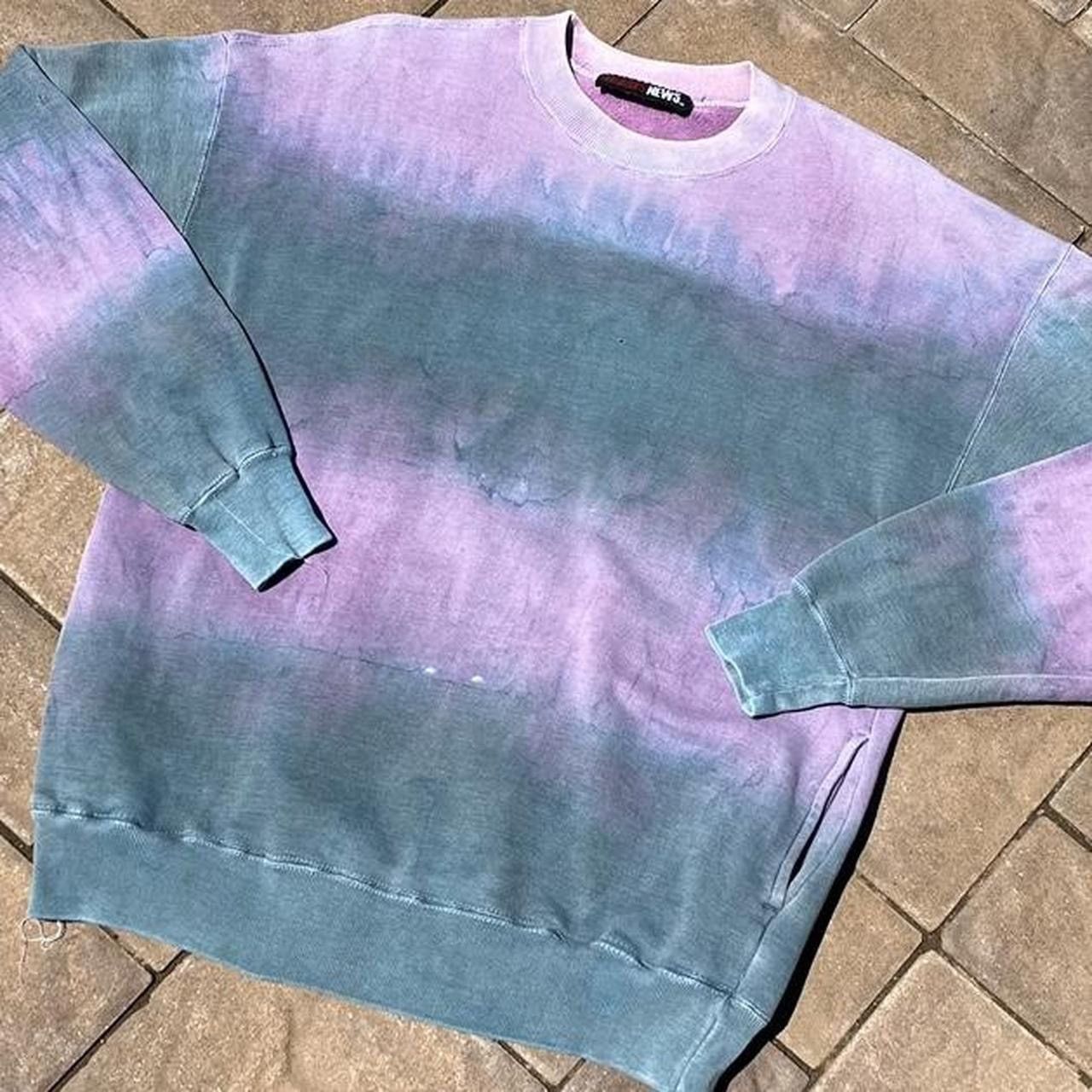 Vintage Vintage Todays News Tie Dye Essential Pullover Sweatshirt Size US L / EU 52-54 / 3 - 1 Thumbnail