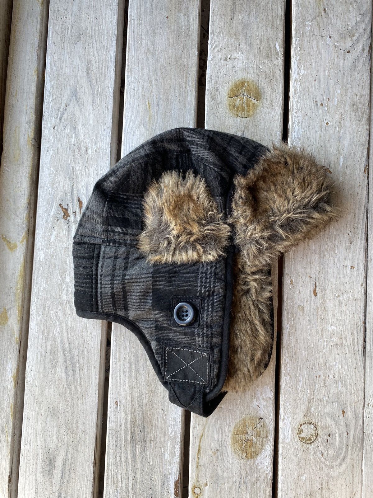 Hysteric Glamour × Japanese Brand Y2K American Vintage Fuzzy Hat Mohair Ushanka Beauty Beast Size ONE SIZE - 4 Thumbnail