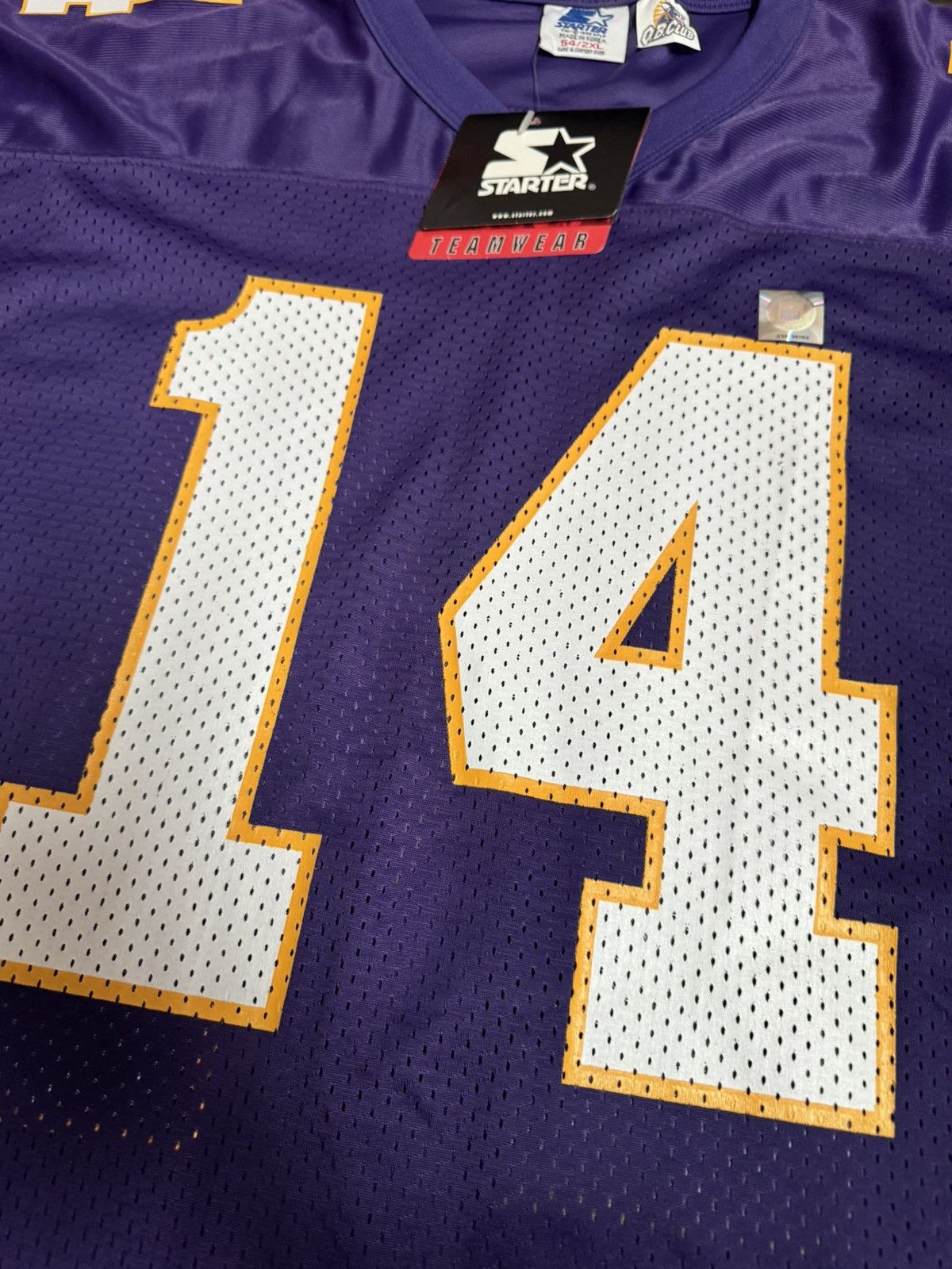Starter Starter Vtg Brad Johnson #14 Signed Minnesota Vikings Jersey Size US XXL / EU 58 / 5 - 7 Thumbnail