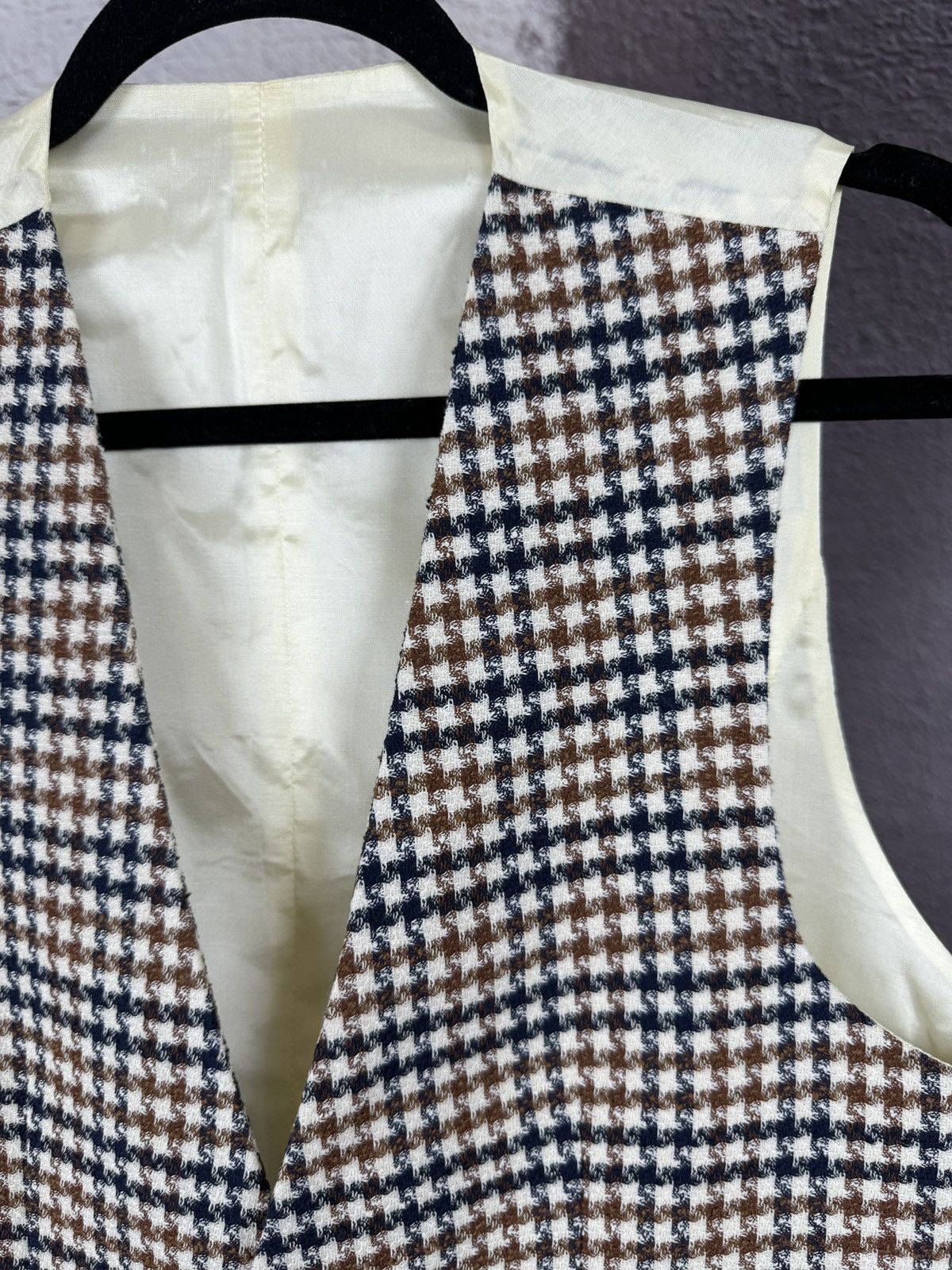 Paoloni Paoloni Houdstooth Quarantasei Classic vest waistcoat Size 36R - 6 Thumbnail