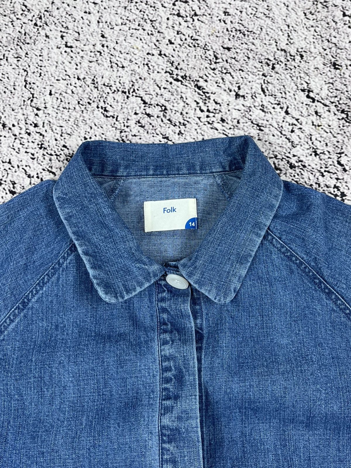 Folk Vintage Folk Denim Bomber Jacket Size M / US 6-8 / IT 42-44 - 6 Thumbnail