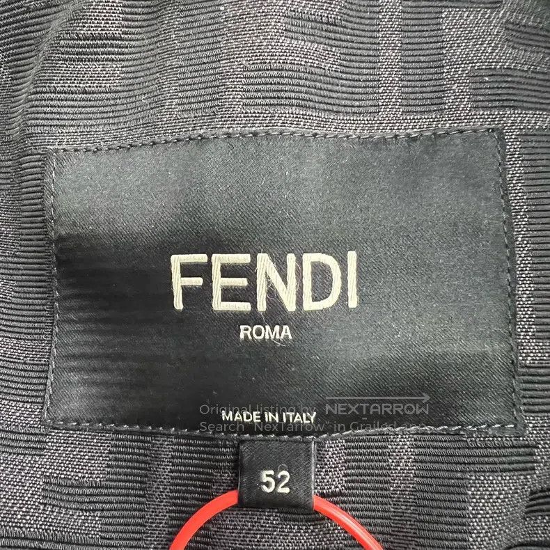 Fendi Fendi Brown full logo print jacquard pocket coat shirt Size US L / EU 52-54 / 3 - 4 Thumbnail