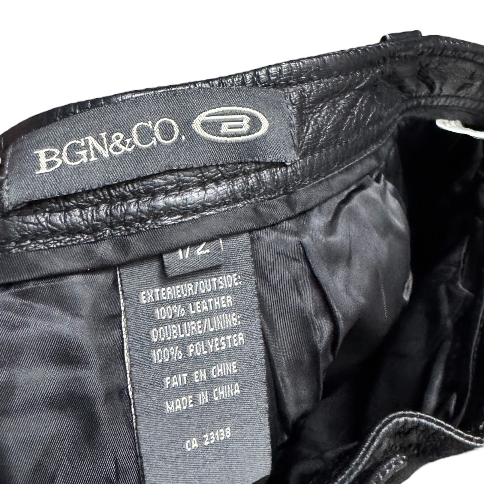 Leather × Vintage VINTAGE GENUINE LEATHER BGN Motorcycle Biker Pants Small Size 26" / US 2 / IT 38 - 7 Thumbnail