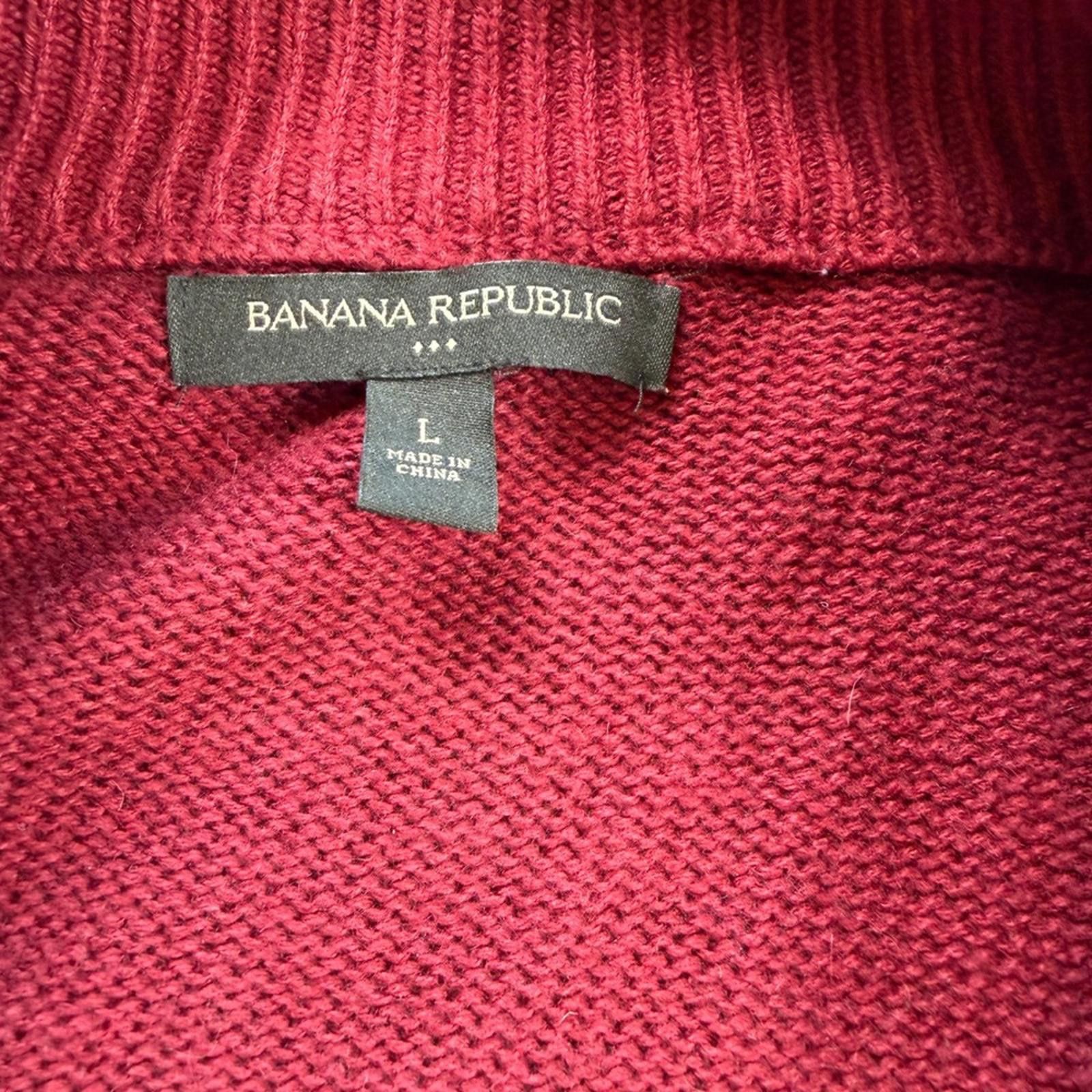 Banana Republic Banana Republic Mens Cardigan Sweater L Burgundy Shawl Size US L / EU 52-54 / 3 - 5 Thumbnail