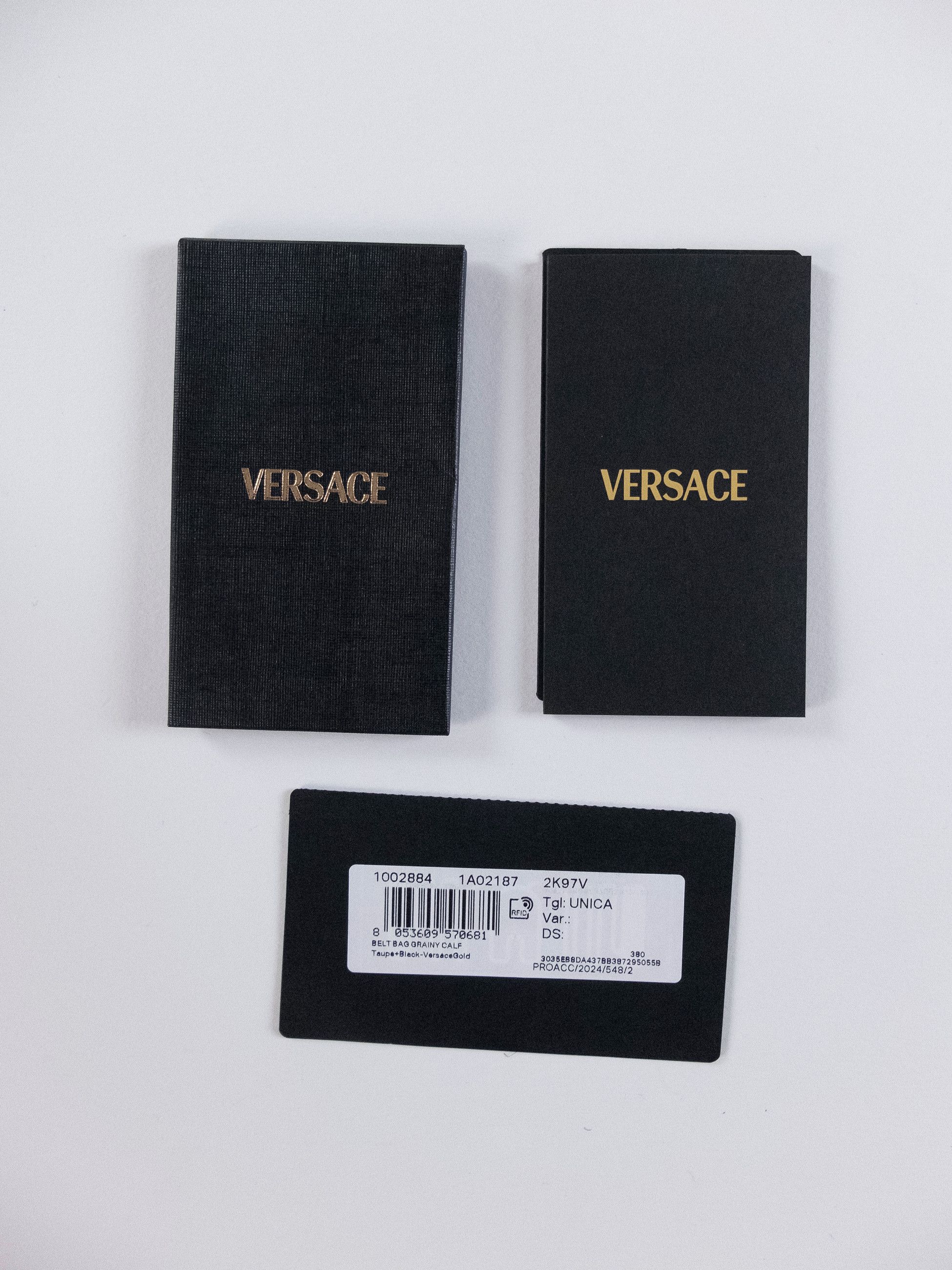 Versace VERSACE La Medusa dark beige leather belt bag authentic Size ONE SIZE - 16 Thumbnail
