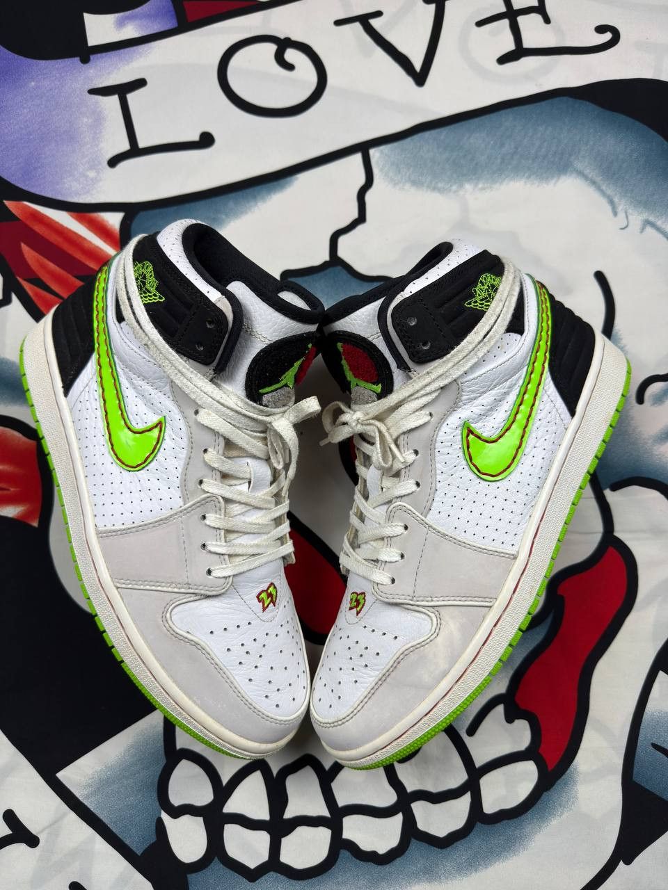 Jordan Brand Rare Nike Air Jordan 1 Retro Electric Green Basketball Size US 9.5 / EU 42-43 - 5 Thumbnail