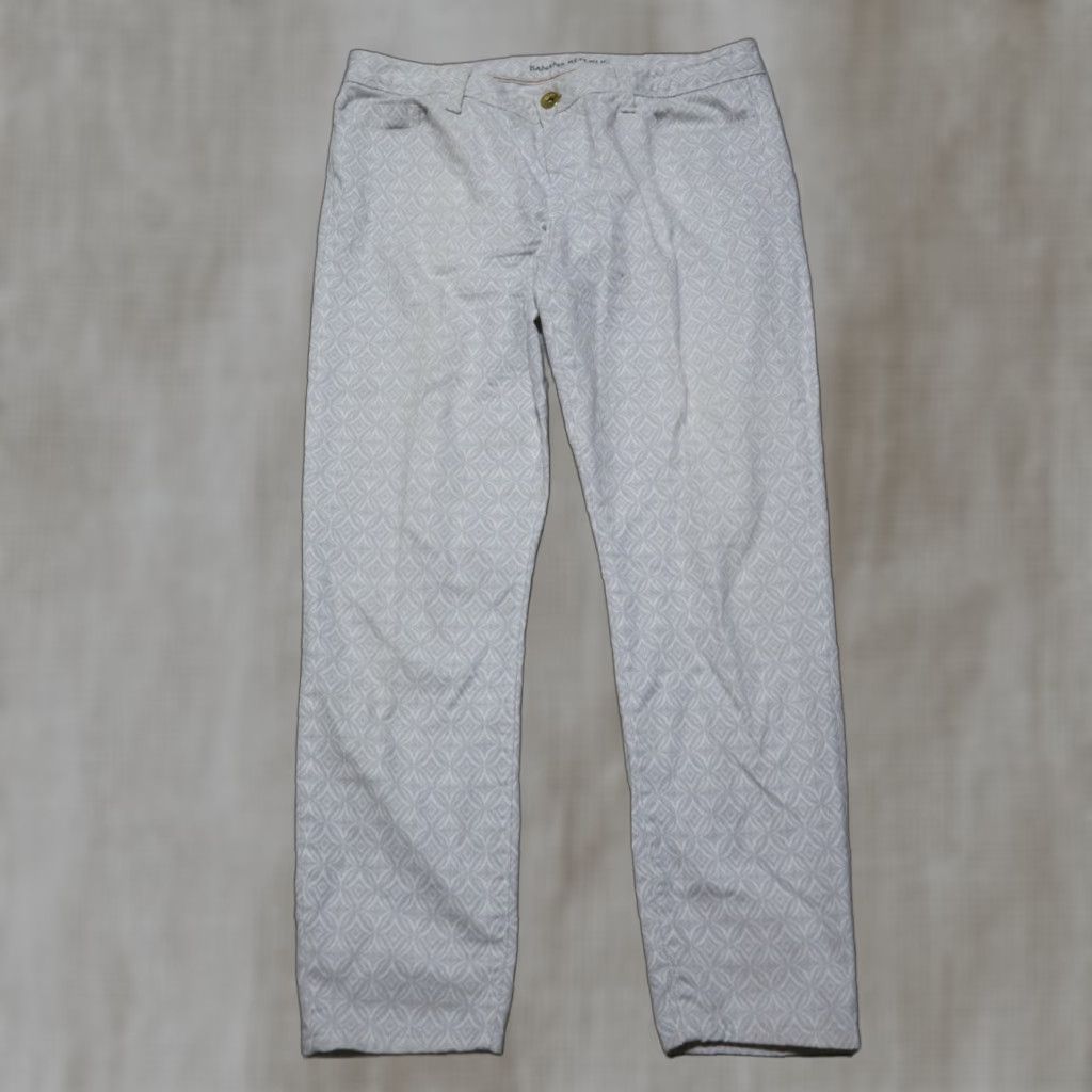 Banana Republic Banana Republic Pants Skinny White 31 Women's Regular 29 Inseam Button Zip Cotton Spandex 99% 1% Casual Womens Size 24" / US 00 / IT 34 - 1 Thumbnail