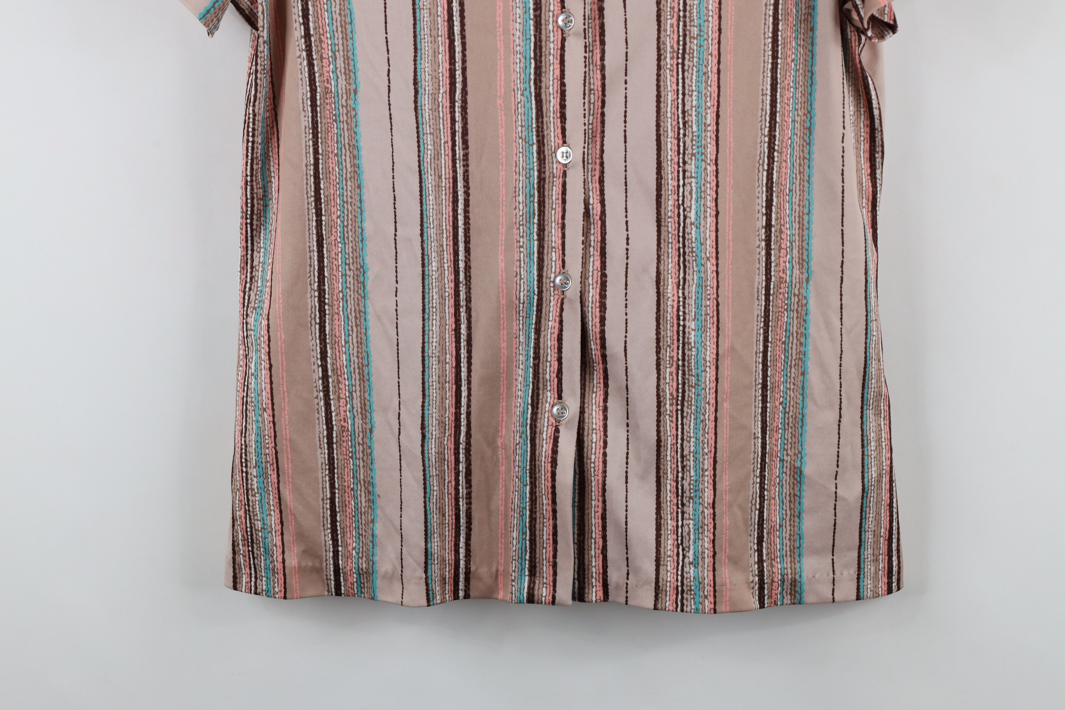Vintage Vintage 70s Streetwear Knit Collared Button Shirt USA Size XXL / US 16-18 / IT 52-54 - 3 Thumbnail