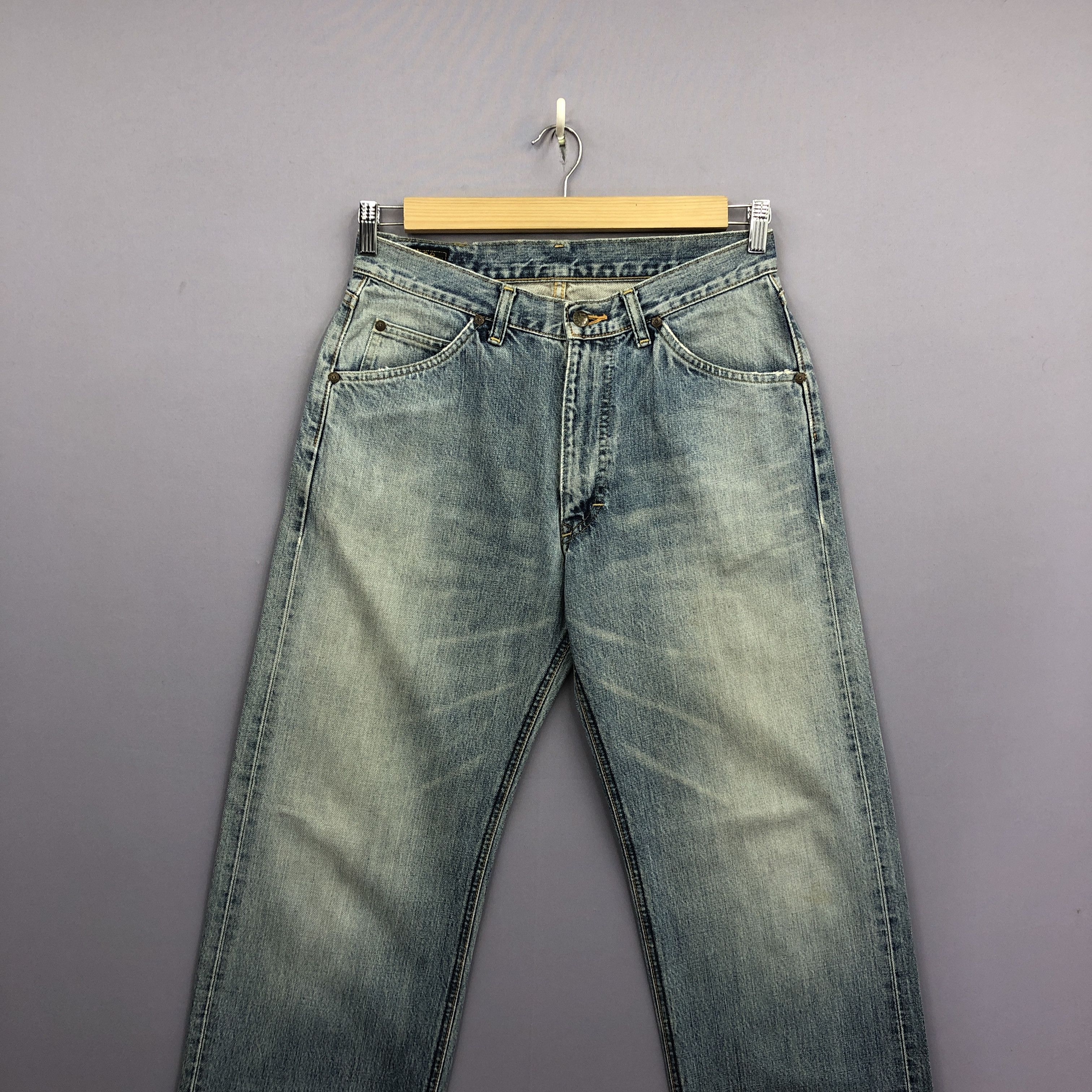 Lee Vintage 80s Lee Riders Selvedge Redline Mud Wash Jeans Denim Size US 30 / EU 46 - 3 Thumbnail