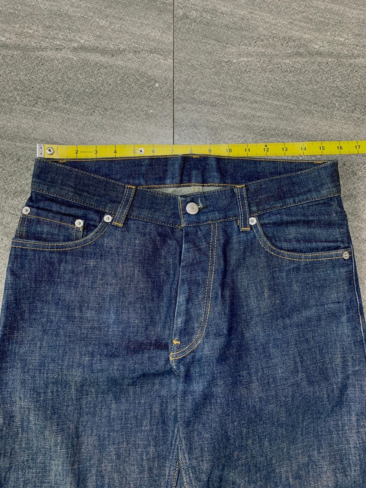 Helmut Lang FREE TAX! 2000s Indigo Classic Cut Raw Denim Jeans Size US 30 / EU 46 - 13 Thumbnail