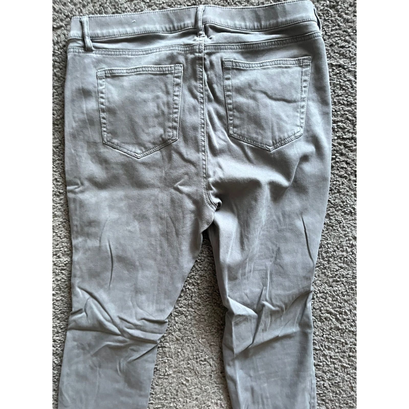 Loft LOFT Womens Jeggings Size 12 Gray Flat Front Tapered Stretch Jeans Size 34" / US 12 / IT 48 - 4 Thumbnail