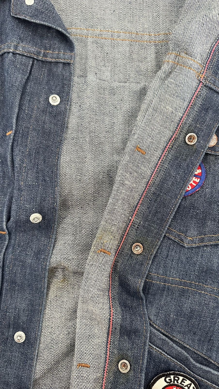 Vintage Pleated Patch Denim Jacket Size US M / EU 48-50 / 2 - 3 Thumbnail