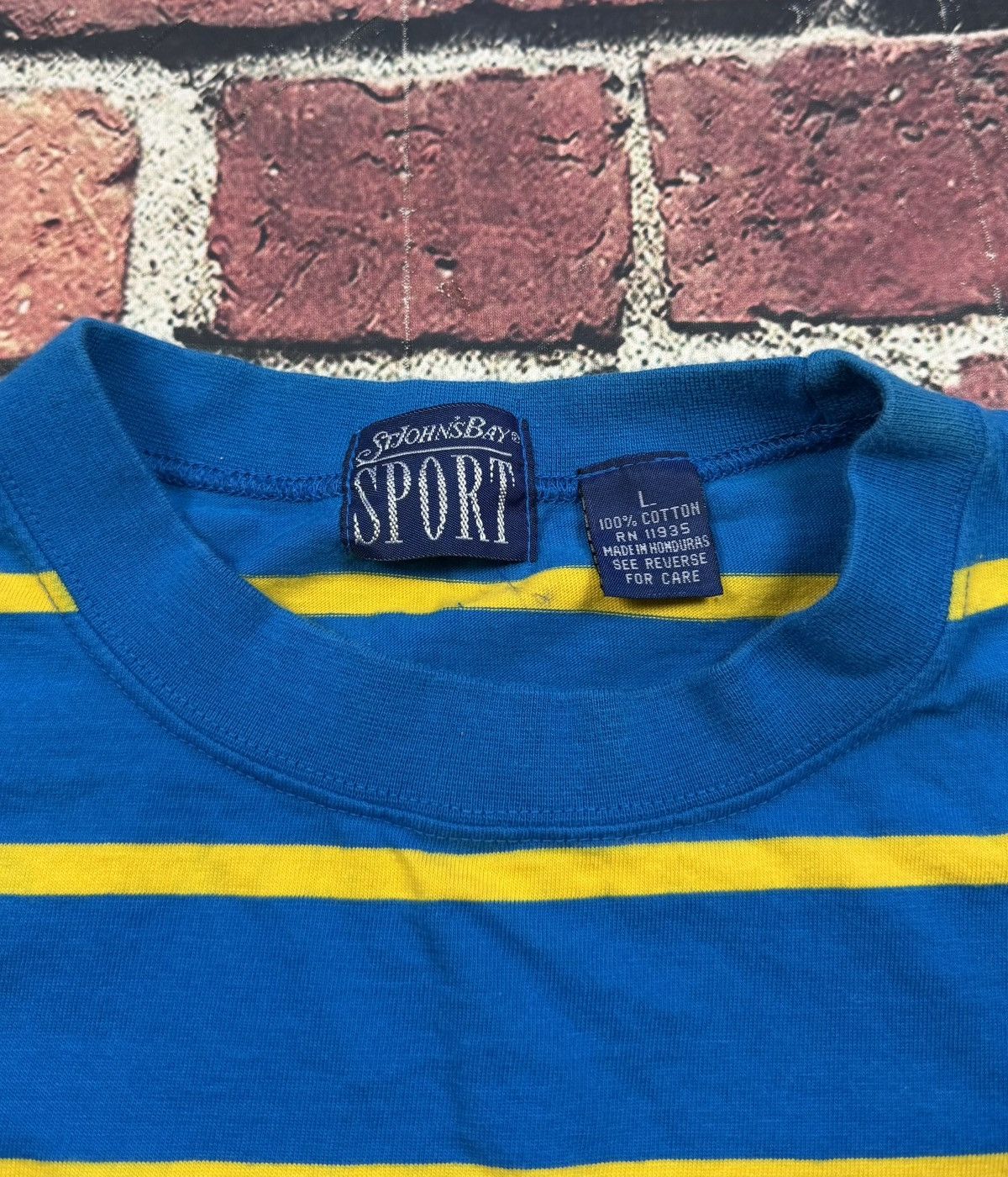 St. Johns Bay Vintage Striped Blank Tee Single Stitch St. John's Bay Sport Size US L / EU 52-54 / 3 - 9 Thumbnail