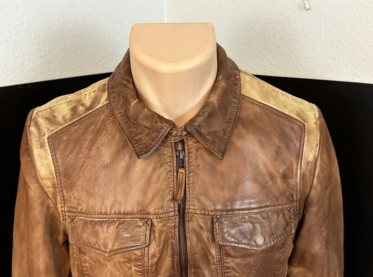Lee LEE Re-print Distressed, Brown, Leather Bomber Jacket Lg Size US L / EU 52-54 / 3 - 2 Thumbnail