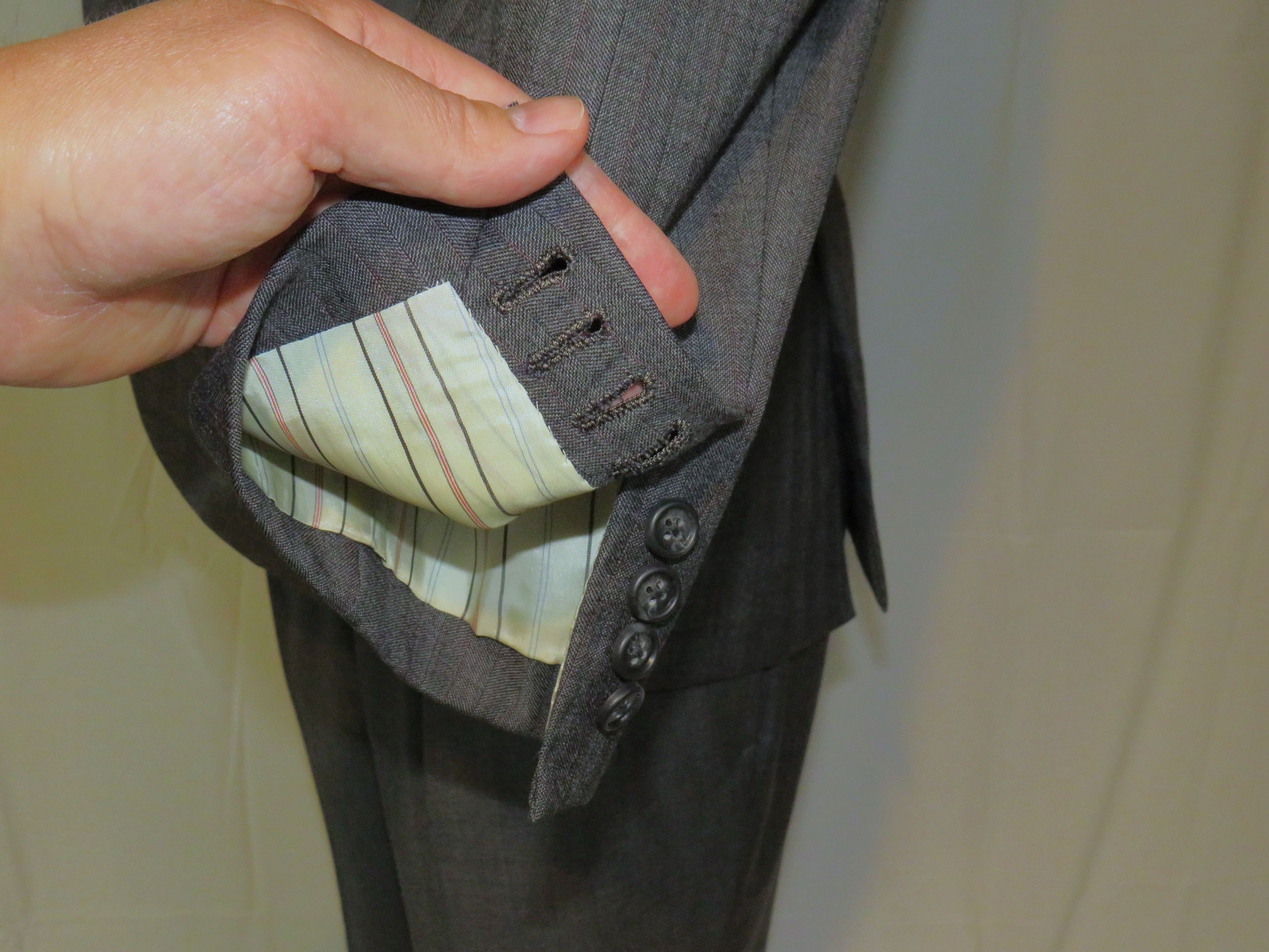 Other Sam Leung New York Gray Stripe Three Roll Two Suit 38S Size 38S - 11 Thumbnail