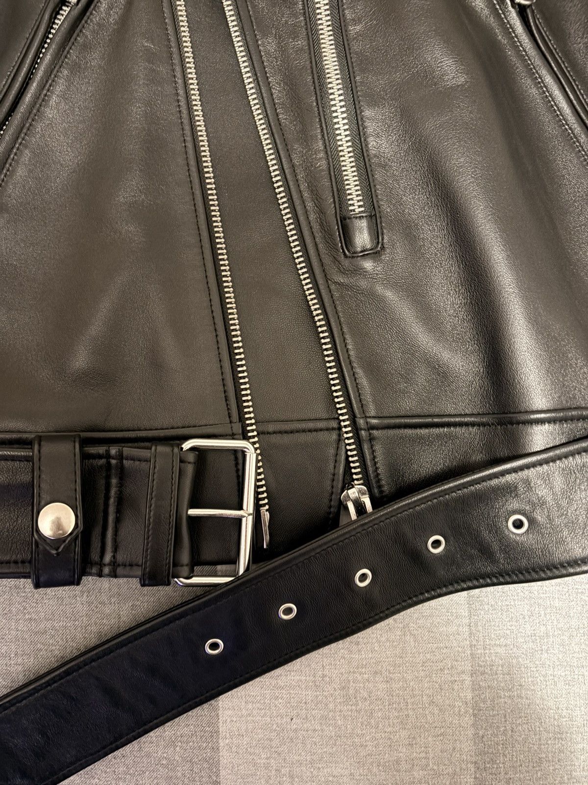 Acne Studios Acne Studios Nate Clean Leather Jacket Black Size US S / EU 44-46 / 1 - 6 Thumbnail