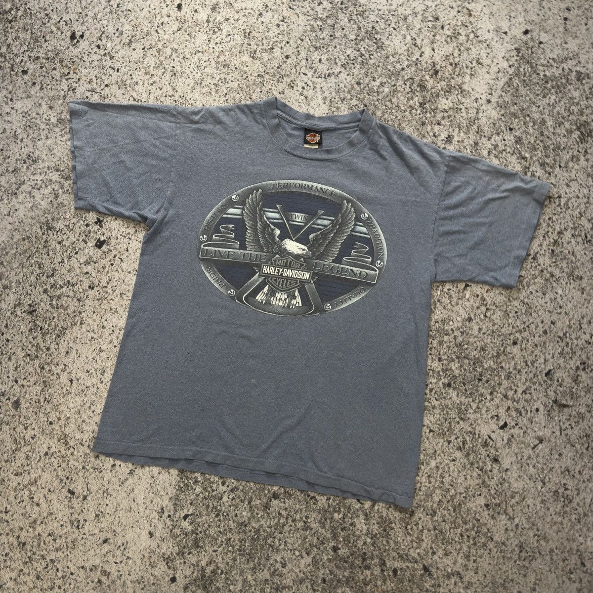 Harley Davidson Vintage 90s Faded Harley Davidson Tee ERD Grunge Chrome Size US L / EU 52-54 / 3 - 5 Thumbnail