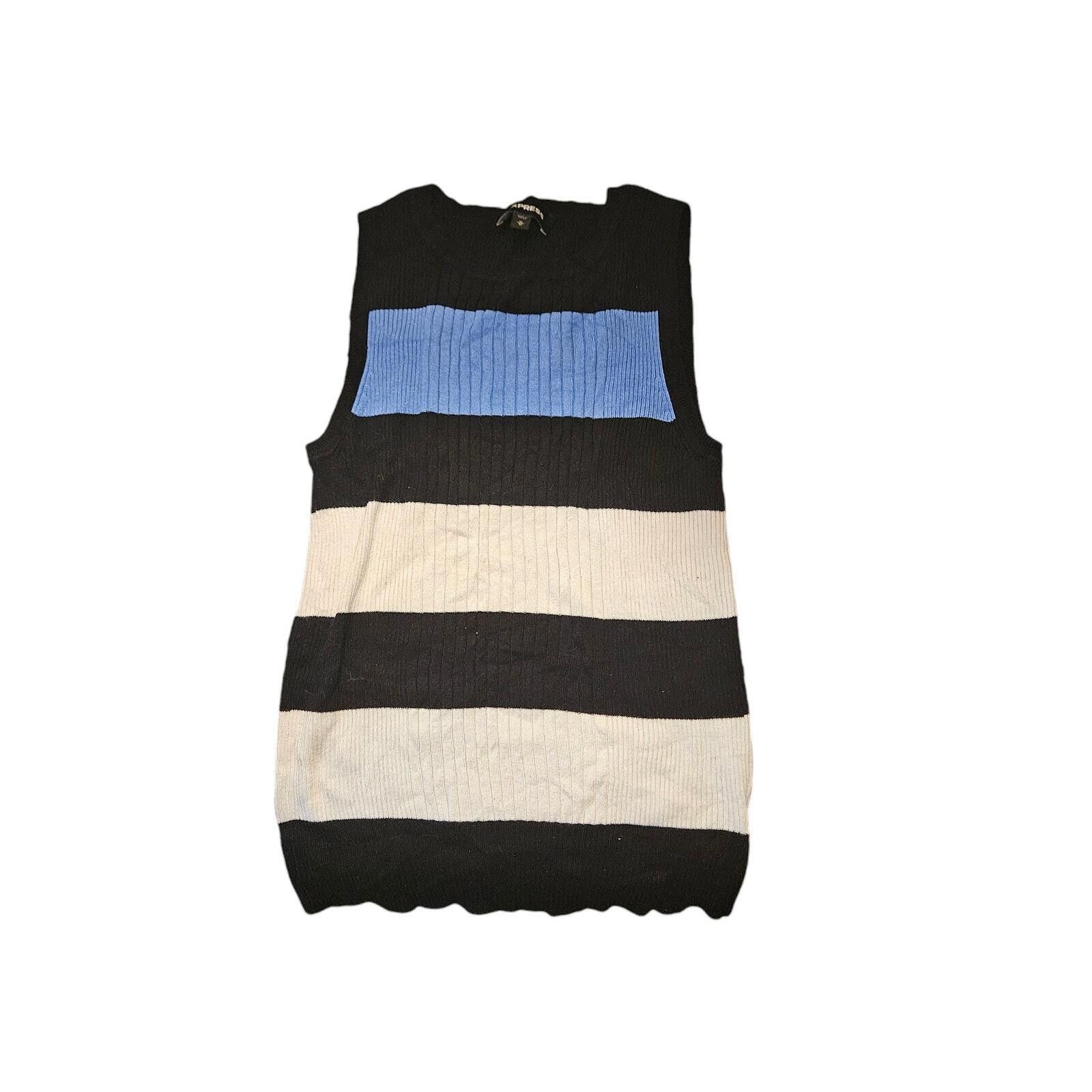 Express Express Colorblock Sweater White Black Blue Size Medium Size M / US 6-8 / IT 42-44 - 1 Thumbnail