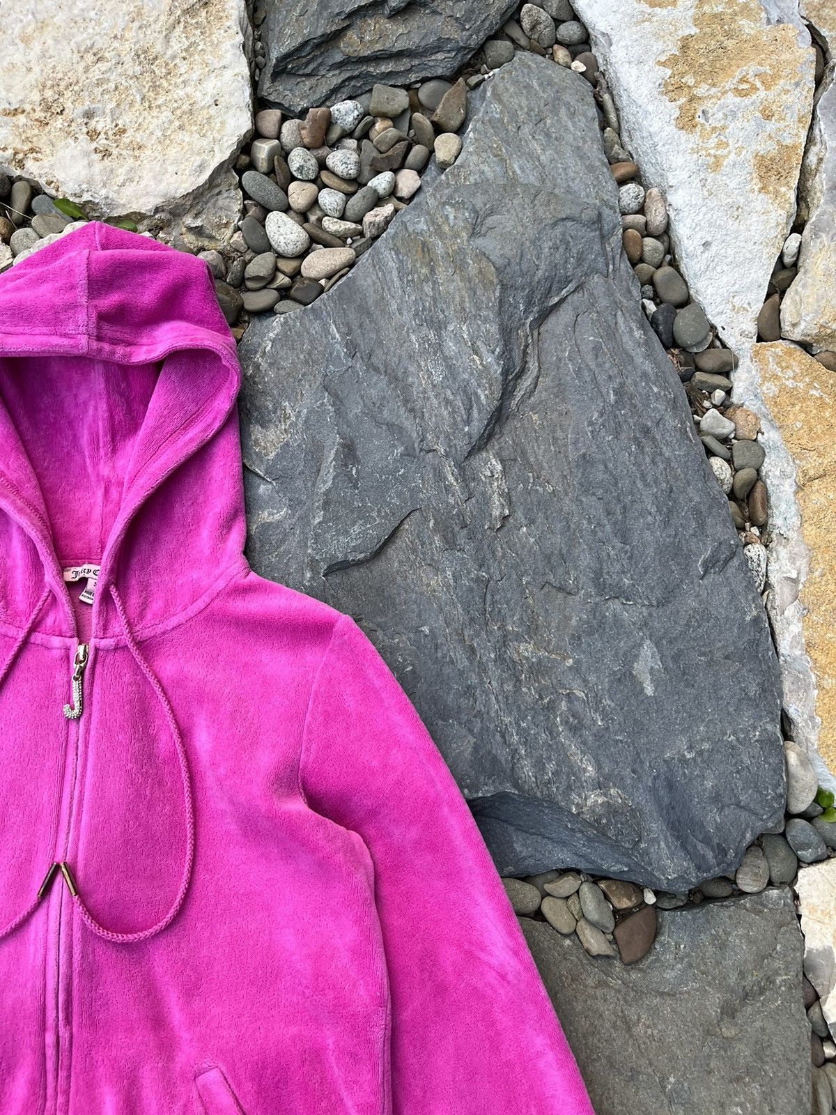Juicy Couture × Vintage Vintage Juicy Couture y2k velvet zip hoodie basic sweatshirt Size S / US 4 / IT 40 - 3 Thumbnail