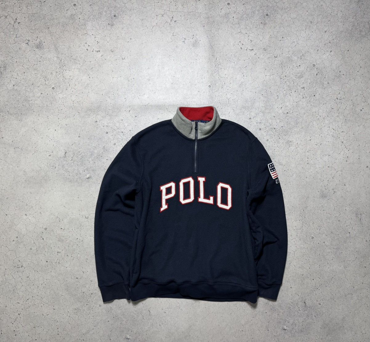 Polo Ralph Lauren Polo Ralph Lauren 1/4 Zip Fleece Sweatshirt USA Big Logo Size US M / EU 48-50 / 2 - 2 Thumbnail