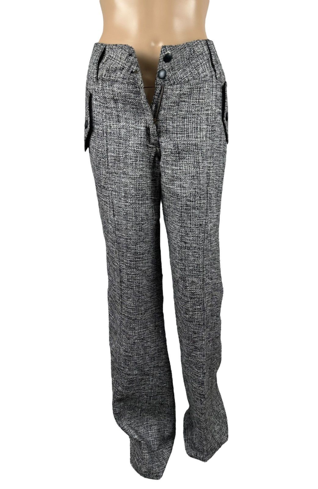 Other Tarun Tahiliani Cotton Gray Pants Bootcut Knit size M Size 28" / US 6 / IT 42 - 7 Thumbnail