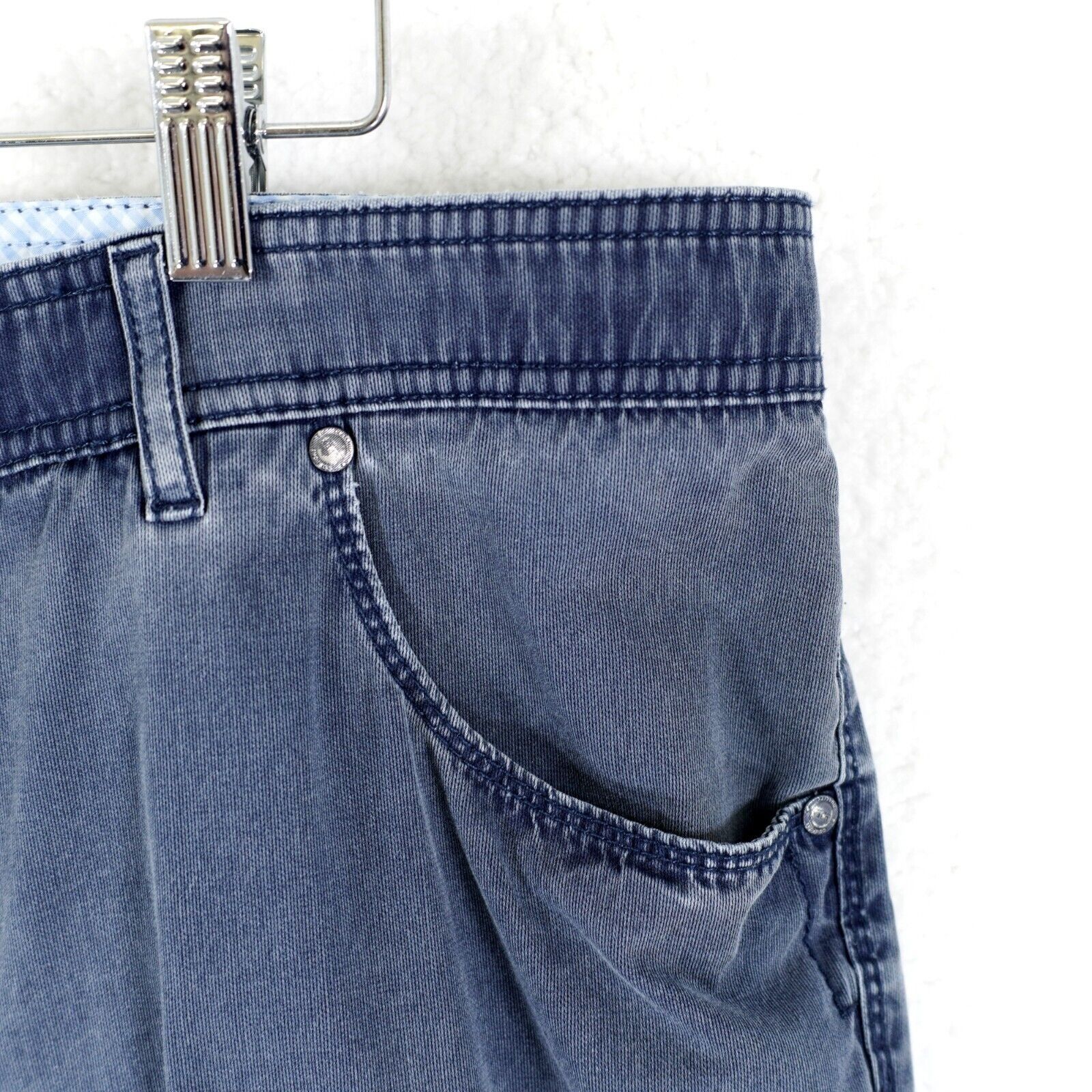 BRAX Brax Eurex Blue Elastic Waist Jeans Lightweight Mid Rise 37/ Size US 37 - 4 Thumbnail