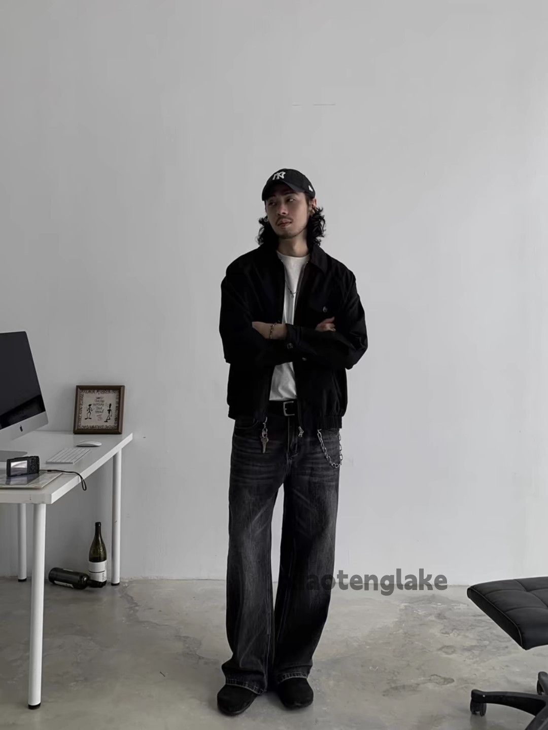 Jean × Vintage washed faded cleanfit yuppie loose baggy jeans Size US 30 / EU 46 - 2 Thumbnail