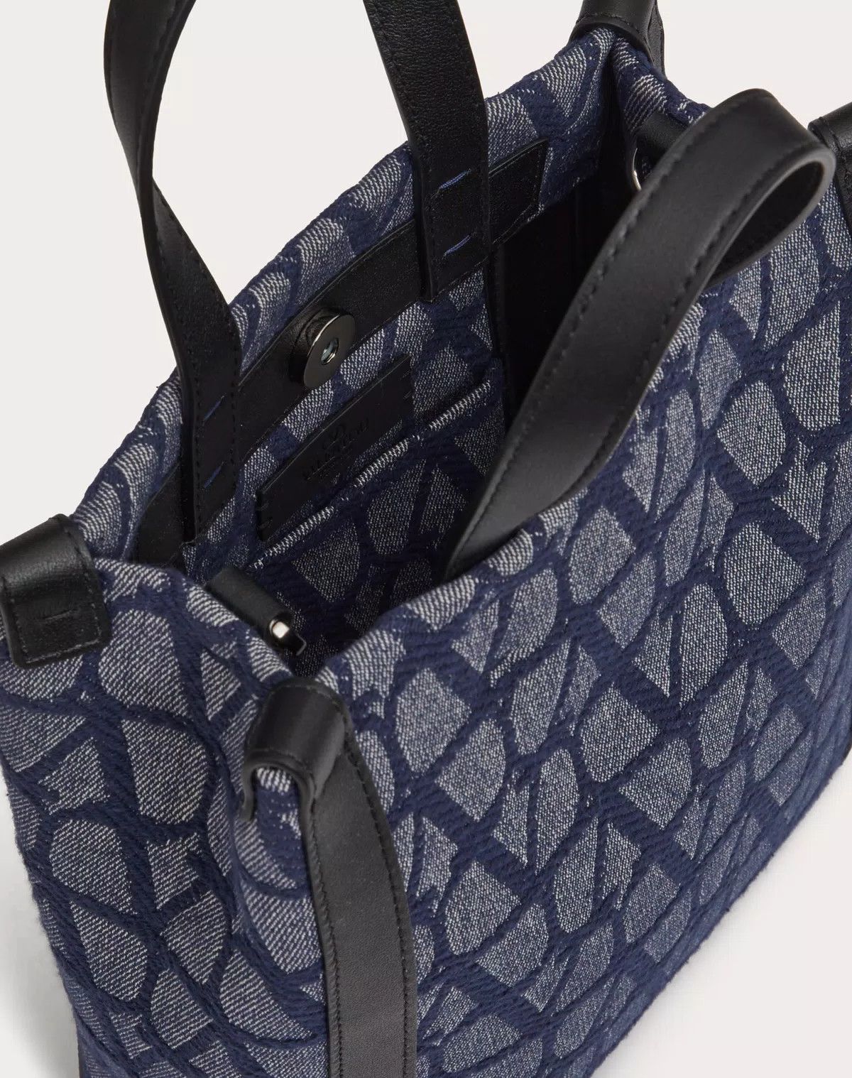 Valentino oc11z0725 Size: OS/ Mini Toile Shopping Bag in Melange/Black Size ONE SIZE - 6 Thumbnail