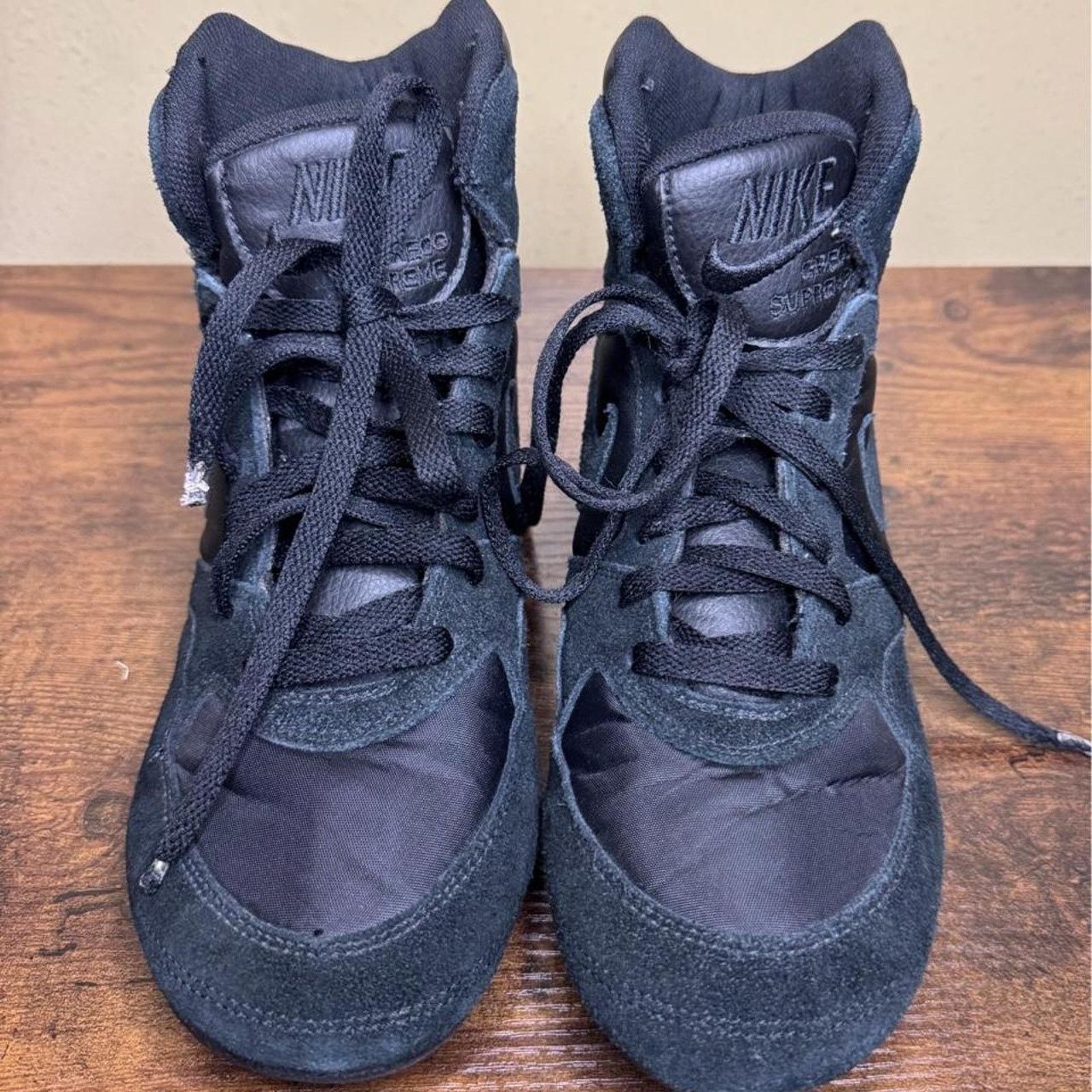 Nike Nike Greco Supreme Black leather suede 316552-001 Size US 5.5 / EU 38 - 4 Thumbnail