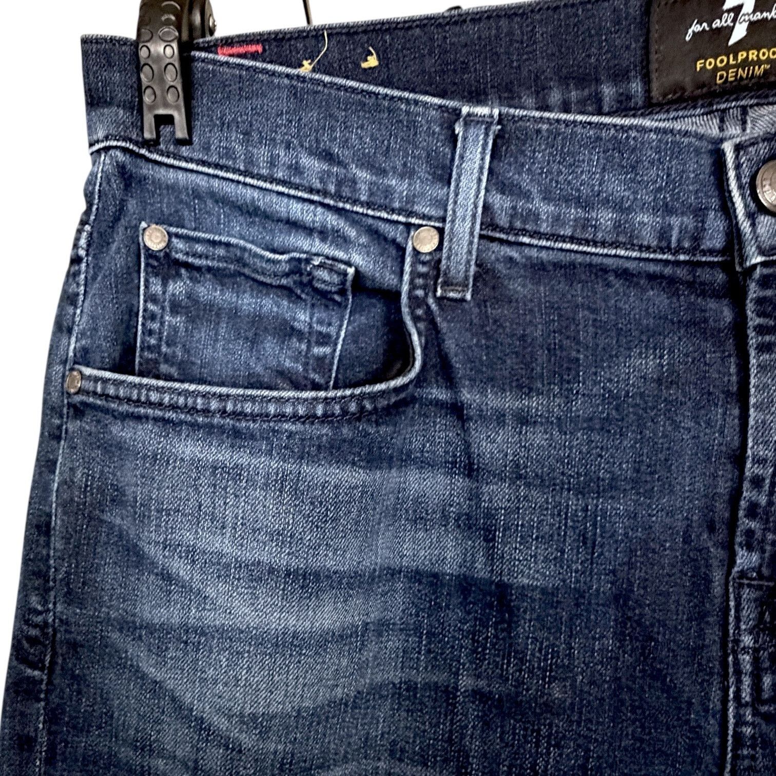 7 For All Mankind 7 For All Mankind Jeans Mens 34x32 Blue The Straight Dark Size US 34 / EU 50 - 3 Thumbnail