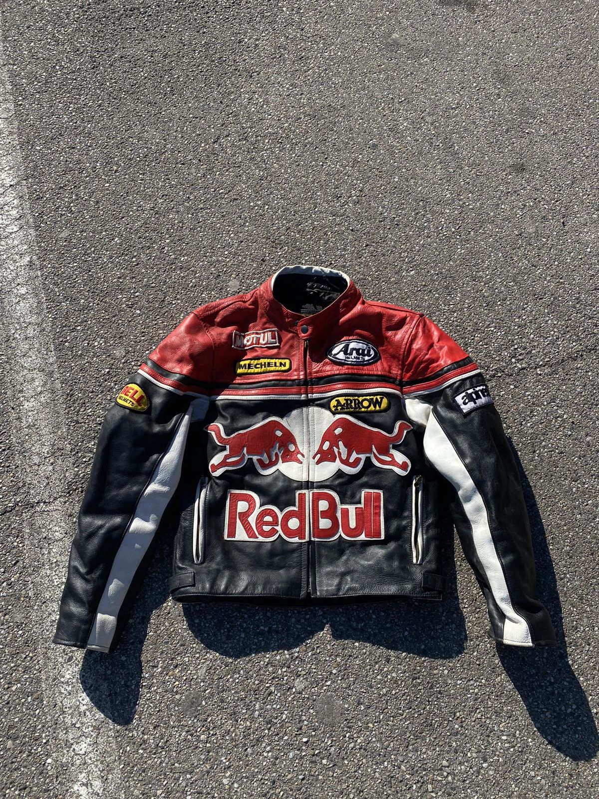 Red Bull × Vintage Vintage Red Bill Racing Leather Jacket Size US M / EU 48-50 / 2 - 2 Thumbnail