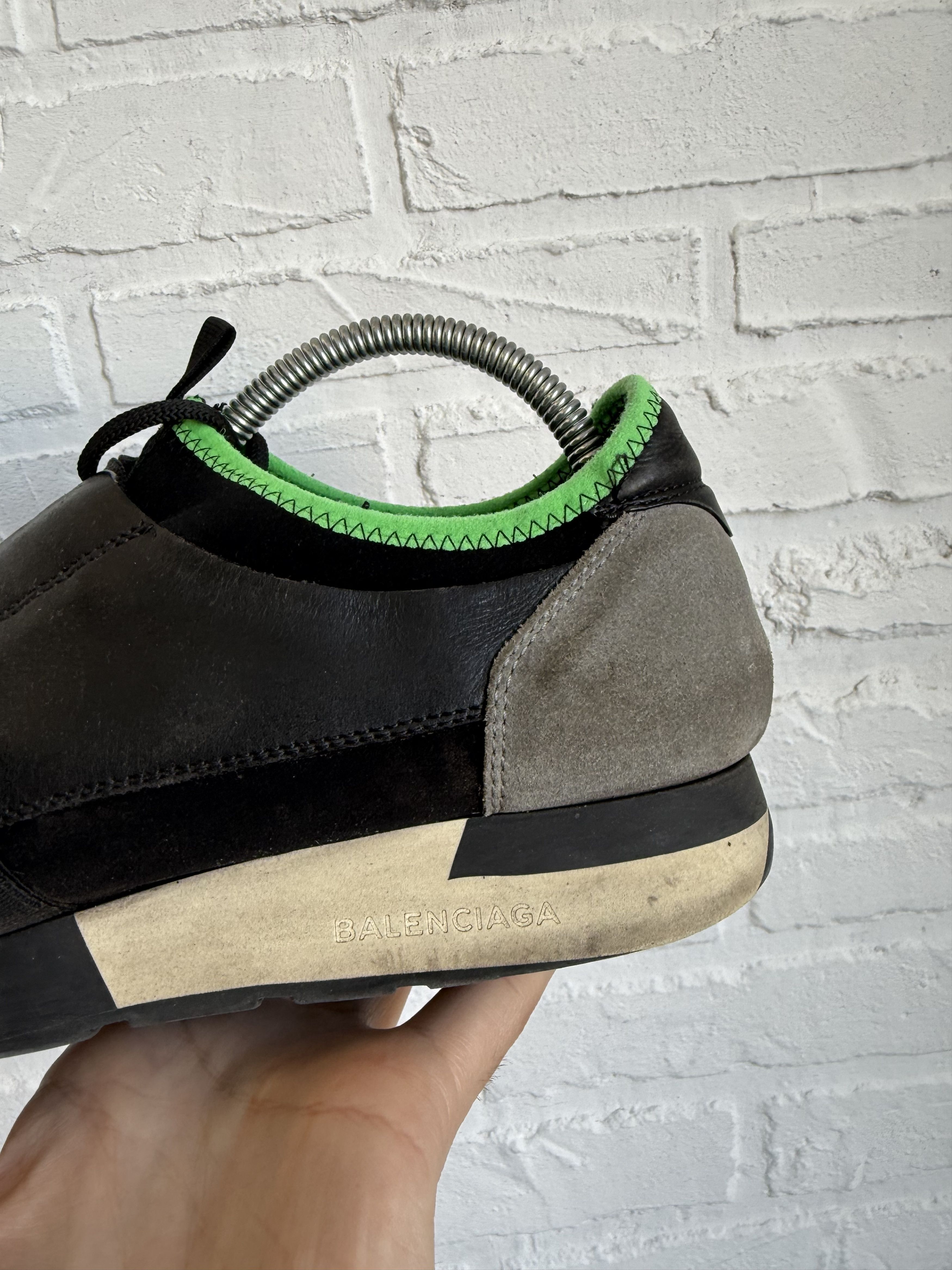 Balenciaga Balenciaga race runner black green sneakers Size US 6.5 / EU 39-40 - 8 Thumbnail