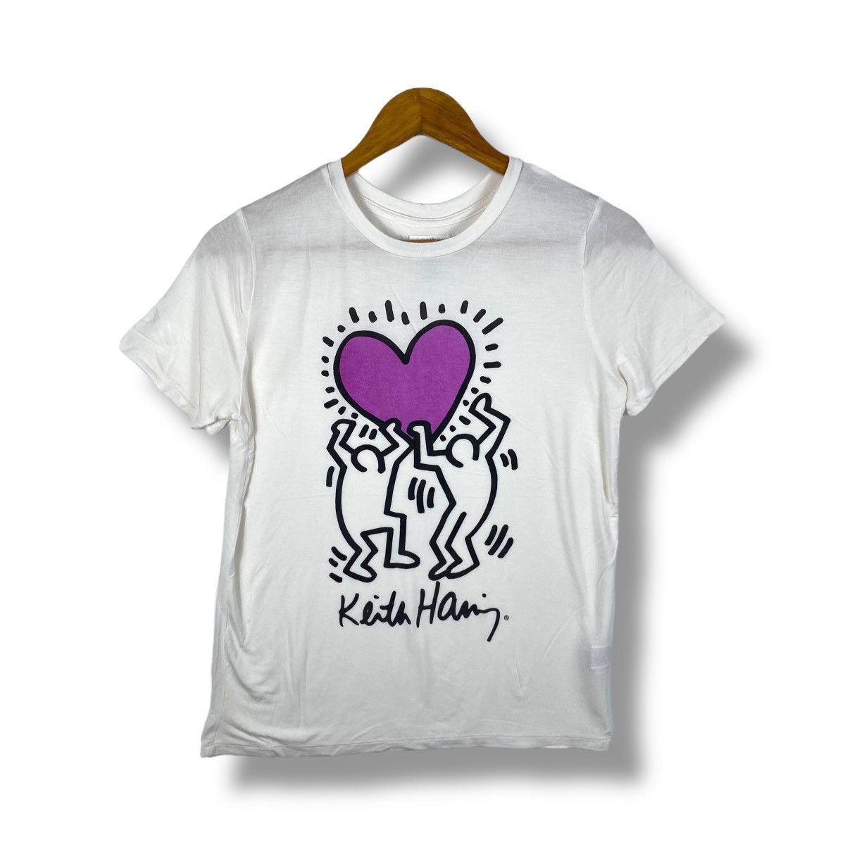 Keith Haring KEITH HARING x FOREVER 21 Heart Lift Graphic Women Tops Tee Size US L / EU 52-54 / 3 - 1 Thumbnail