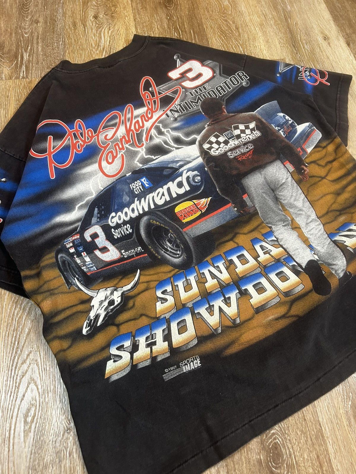 Chase Authentics × NASCAR × Vintage Super sick vintage 90s Dale Earnhardt AOP tee Size US XL / EU 56 / 4 - 7 Thumbnail
