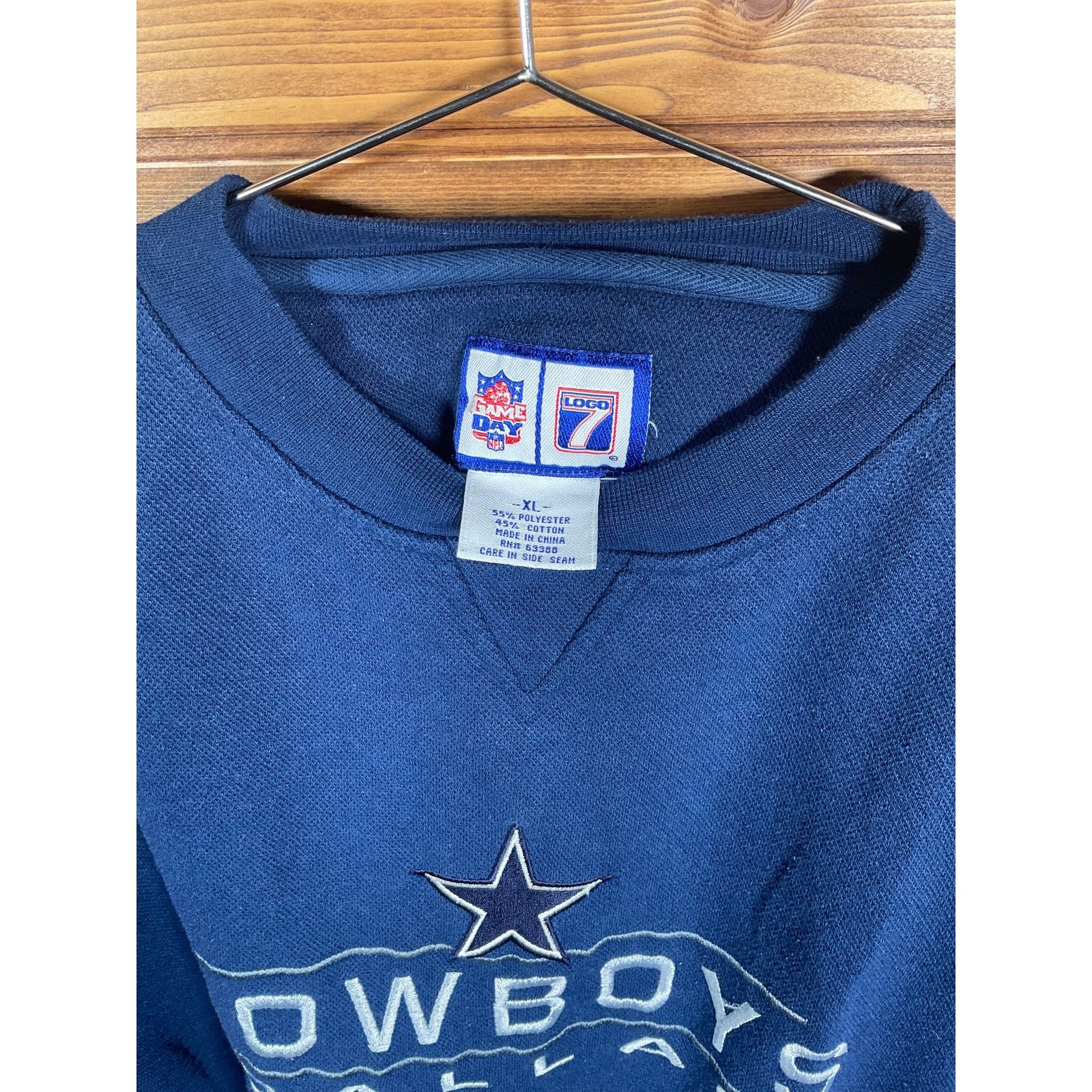 Logo 7 Vintage 90s Logo 7 Game Day Dallas Cowboys Crew Sweatshirt Size US XL / EU 56 / 4 - 3 Thumbnail