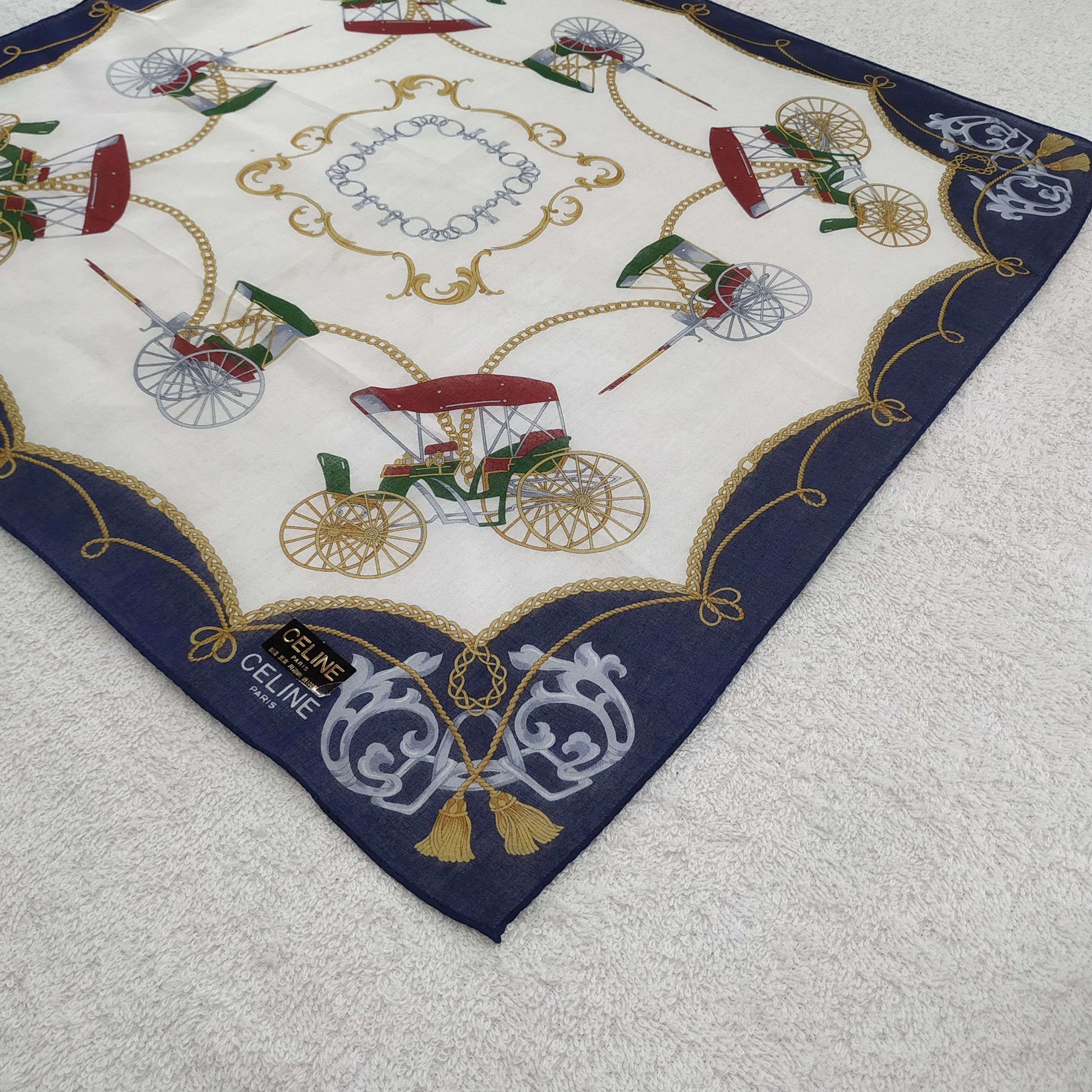 Celine × Vintage Celine Bandana / Handkerchief / Neckerchief - S026 Size ONE SIZE - 4 Thumbnail
