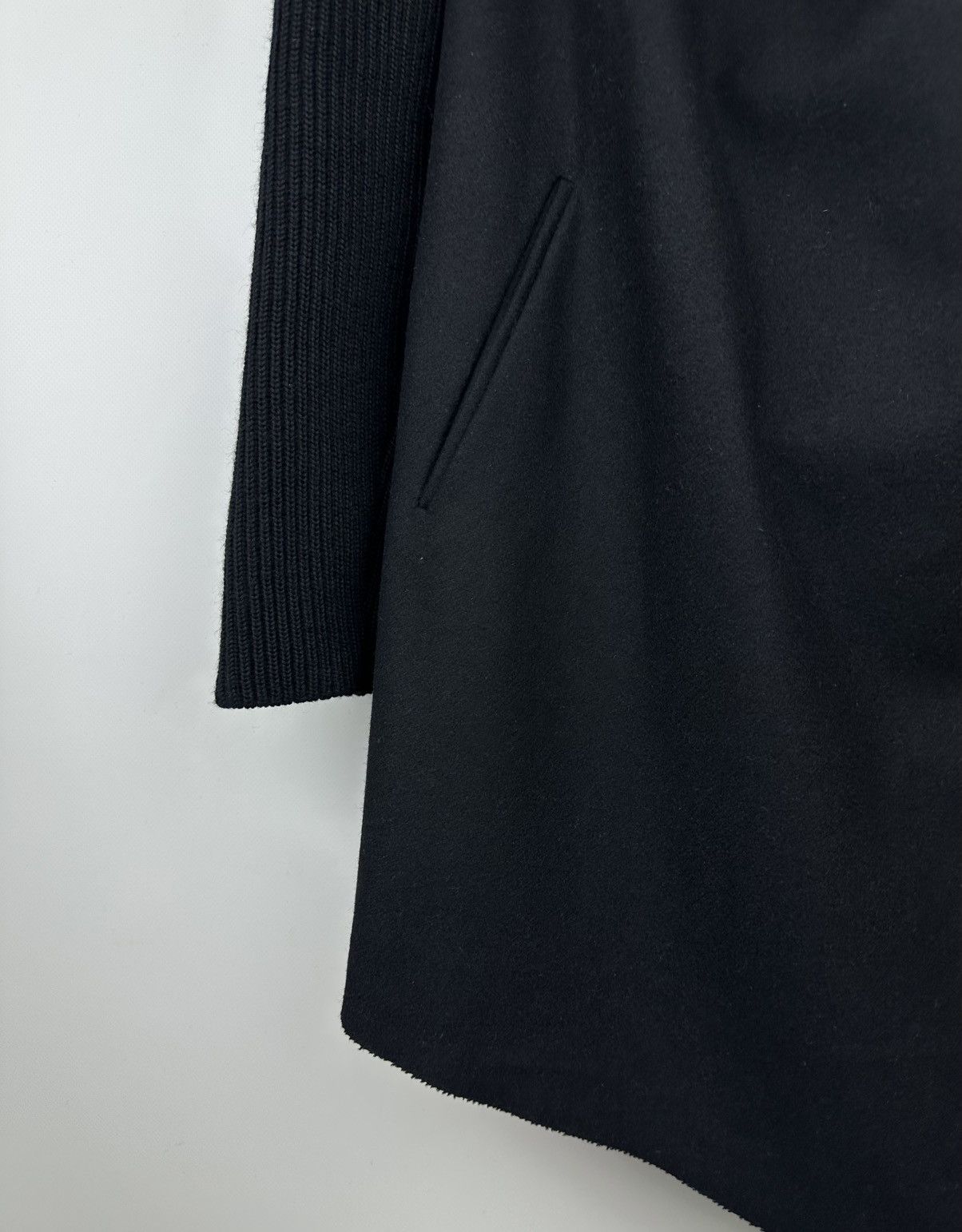 Allsaints AllSaints Monument Rib Coat Black Wool Blend Jacket UK 10 Size US M / EU 48-50 / 2 - 6 Thumbnail