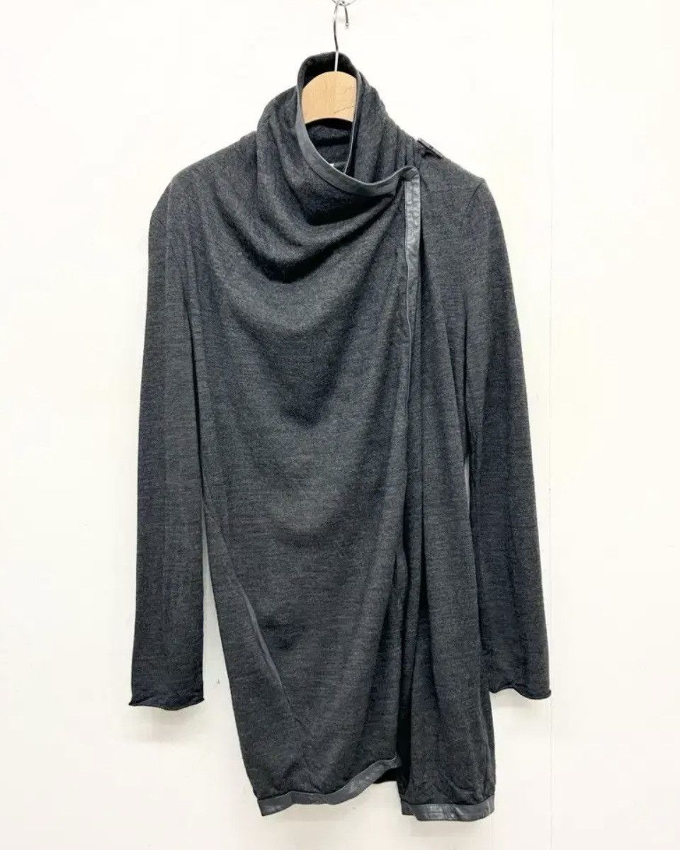 Helmut Lang Helmut Lang Asymmetric Wool Wrap Cardigan Size S / US 4 / IT 40 - 1 Thumbnail