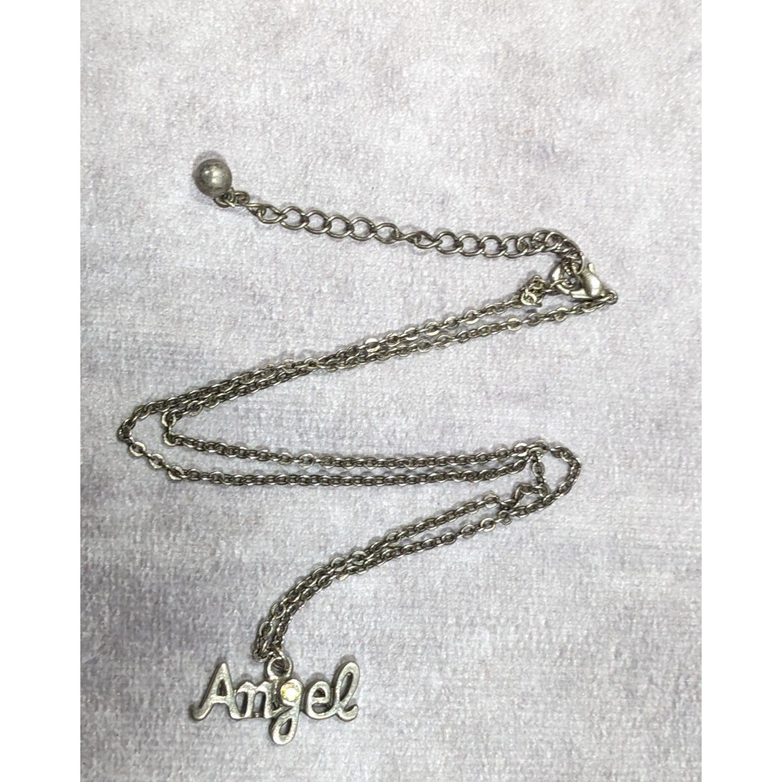 Other 90s Y2K Style Angel Pendant Silver Tone Necklace Size ONE SIZE - 6 Thumbnail