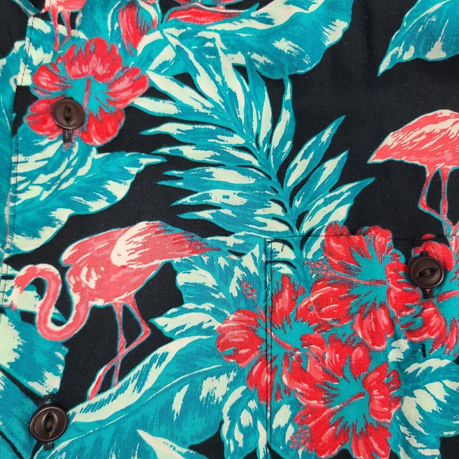 Cubavera Cubavera Flamingo Beach Party Button Down Black Mens Size X- Size US XL / EU 56 / 4 - 3 Thumbnail