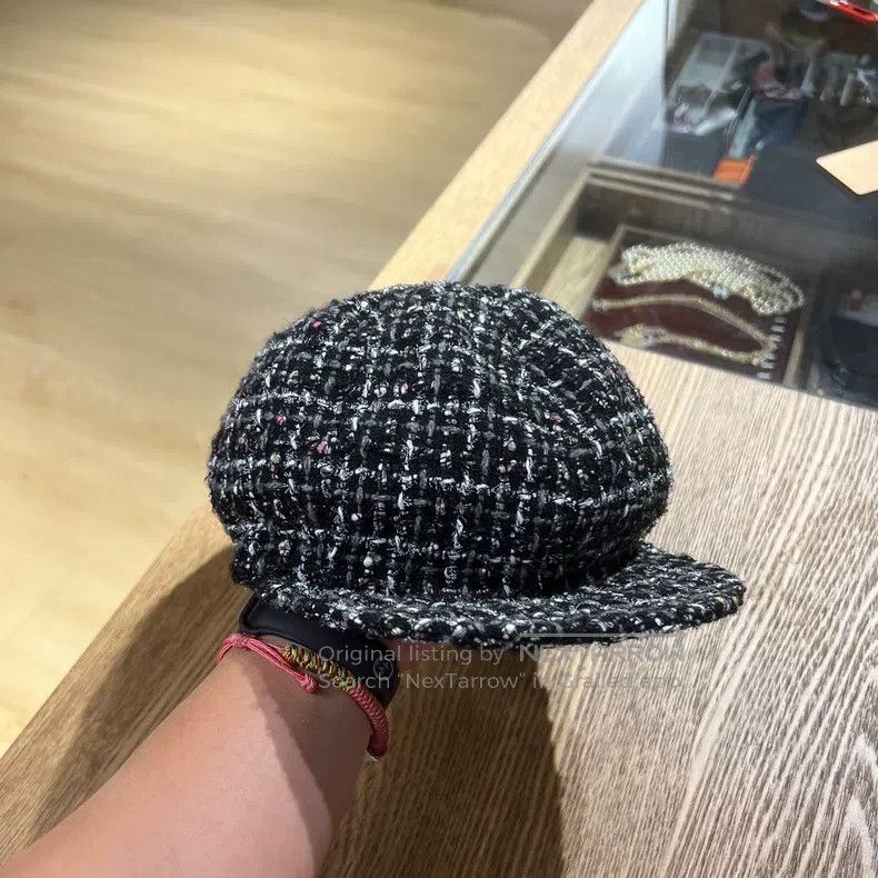 Chanel Chanel 24A tweed plaid wool cap Size ONE SIZE - 1 Thumbnail