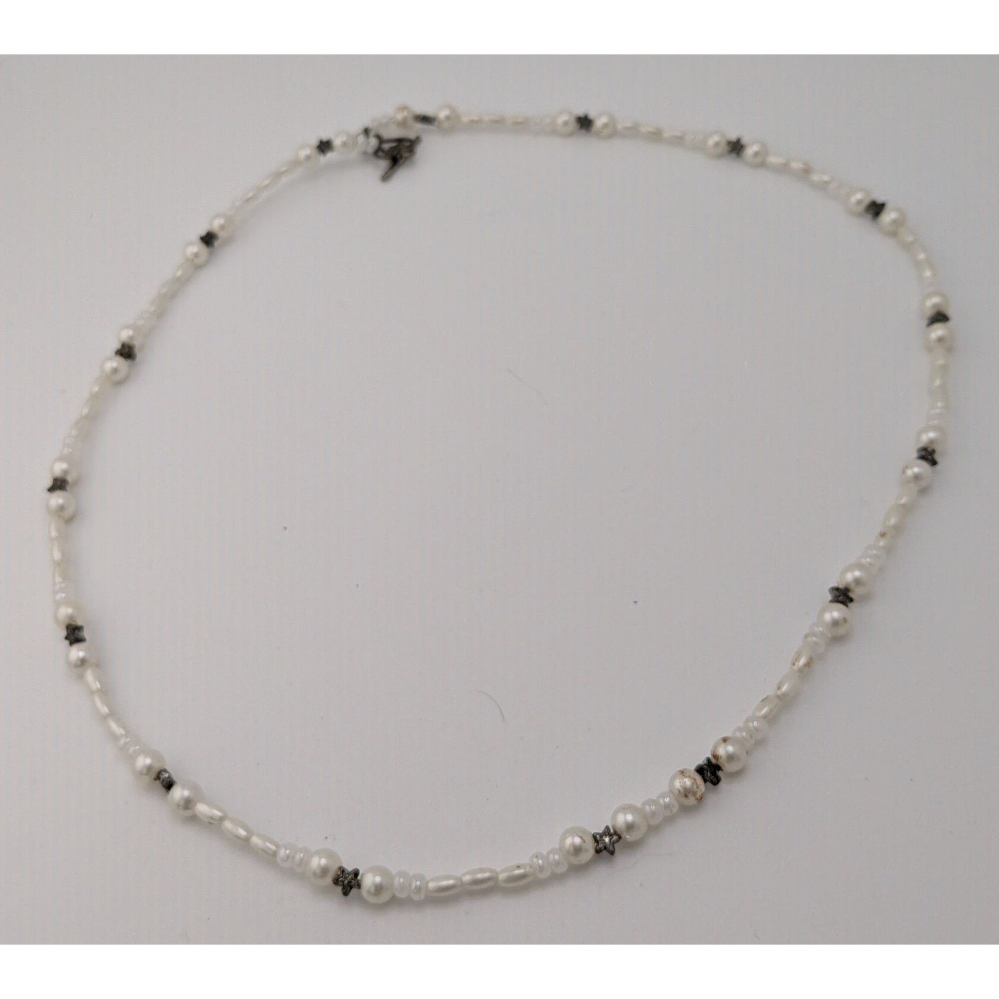 Other Handmade Whimsical Faux Pearl Necklace With Star Accents Size ONE SIZE - 6 Thumbnail