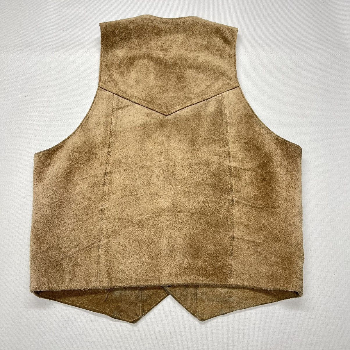 Vintage VTG Chess King Beige Suede Leather Vest Western Retro Tan Size US L / EU 52-54 / 3 - 10 Thumbnail