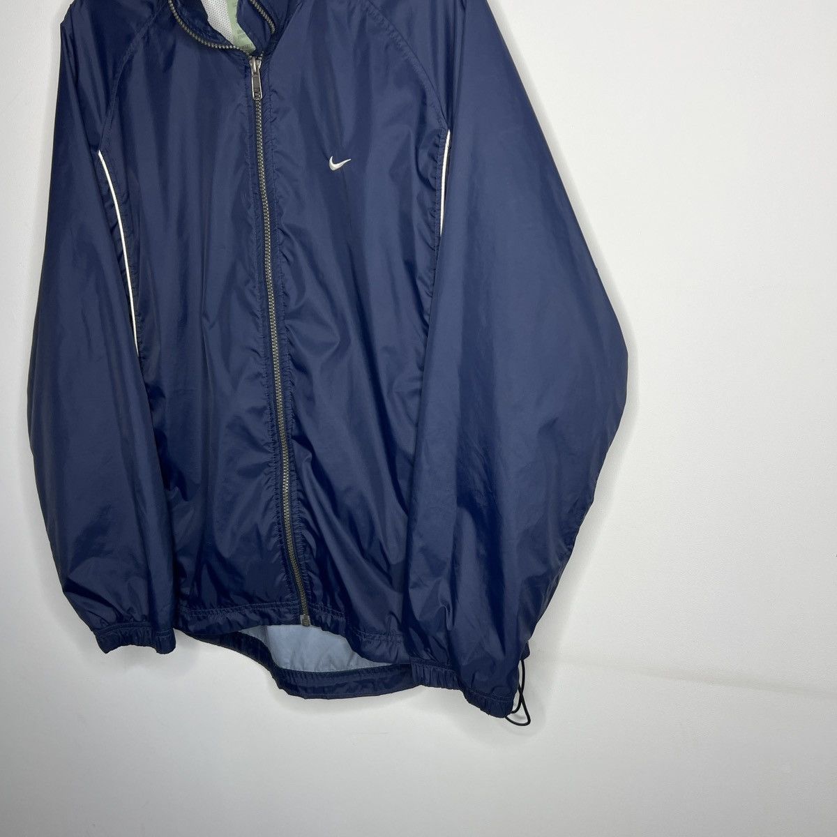 Nike × Vintage Vintage Nike Small Logo Drill Nylon Track Jacket size L Size US L / EU 52-54 / 3 - 3 Thumbnail