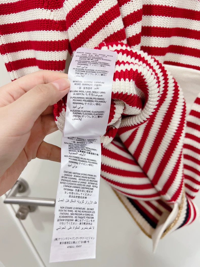 Gucci Gucci Red and white striped navy dress 2504-Nextarrow Size M / US 6-8 / IT 42-44 - 9 Thumbnail